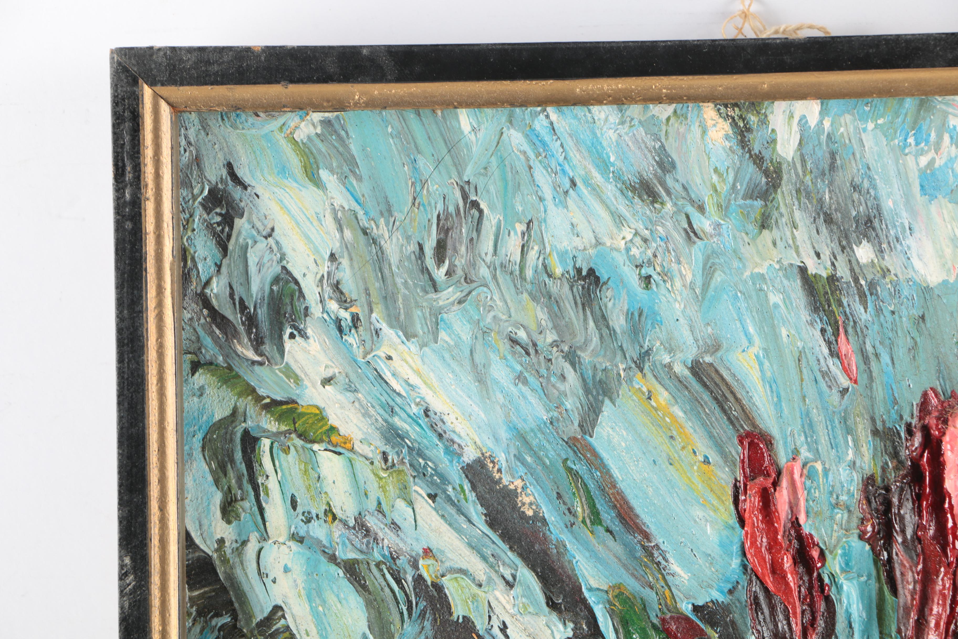 Oil on Canvas Impasto Paintings of Flowers