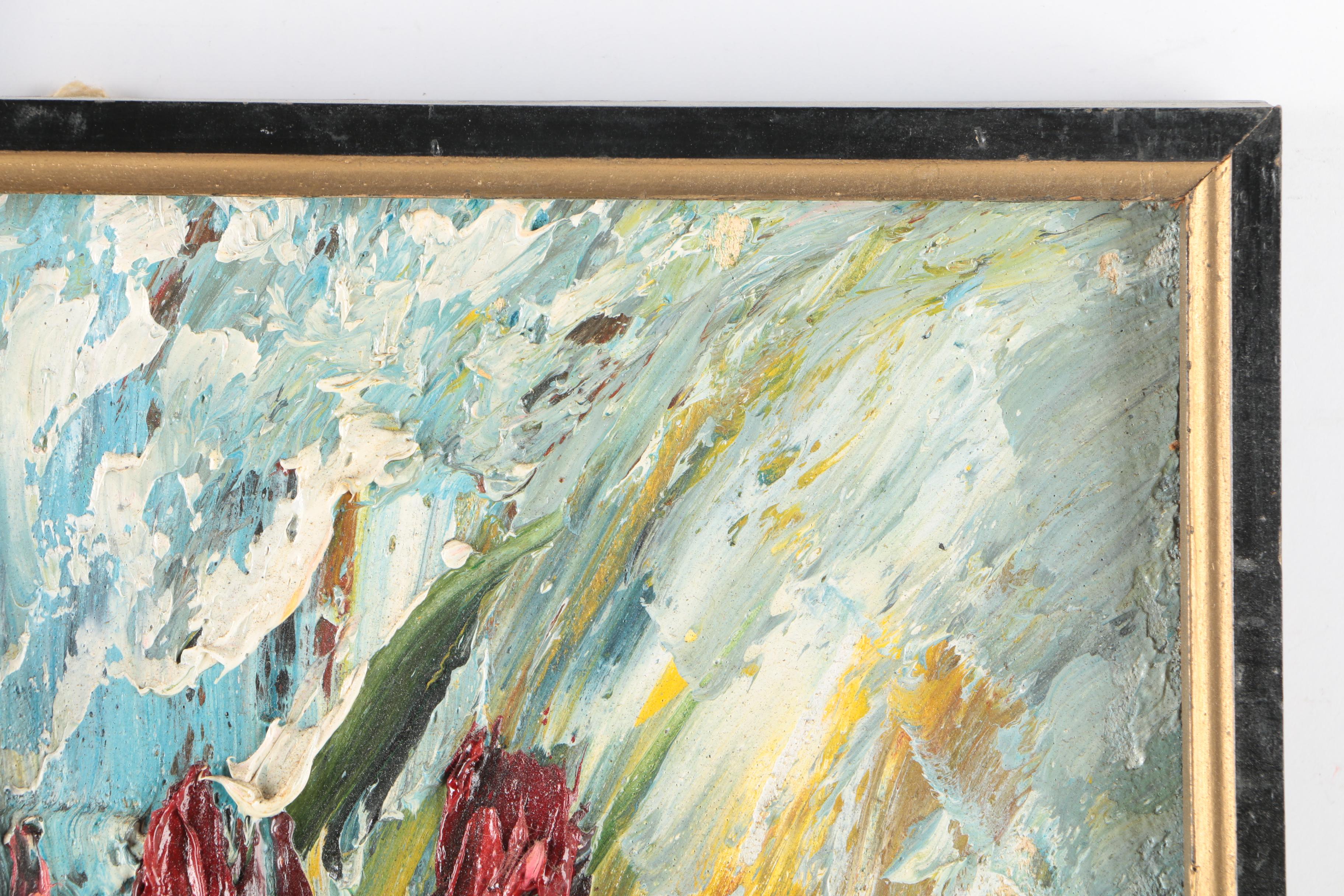 Oil on Canvas Impasto Paintings of Flowers