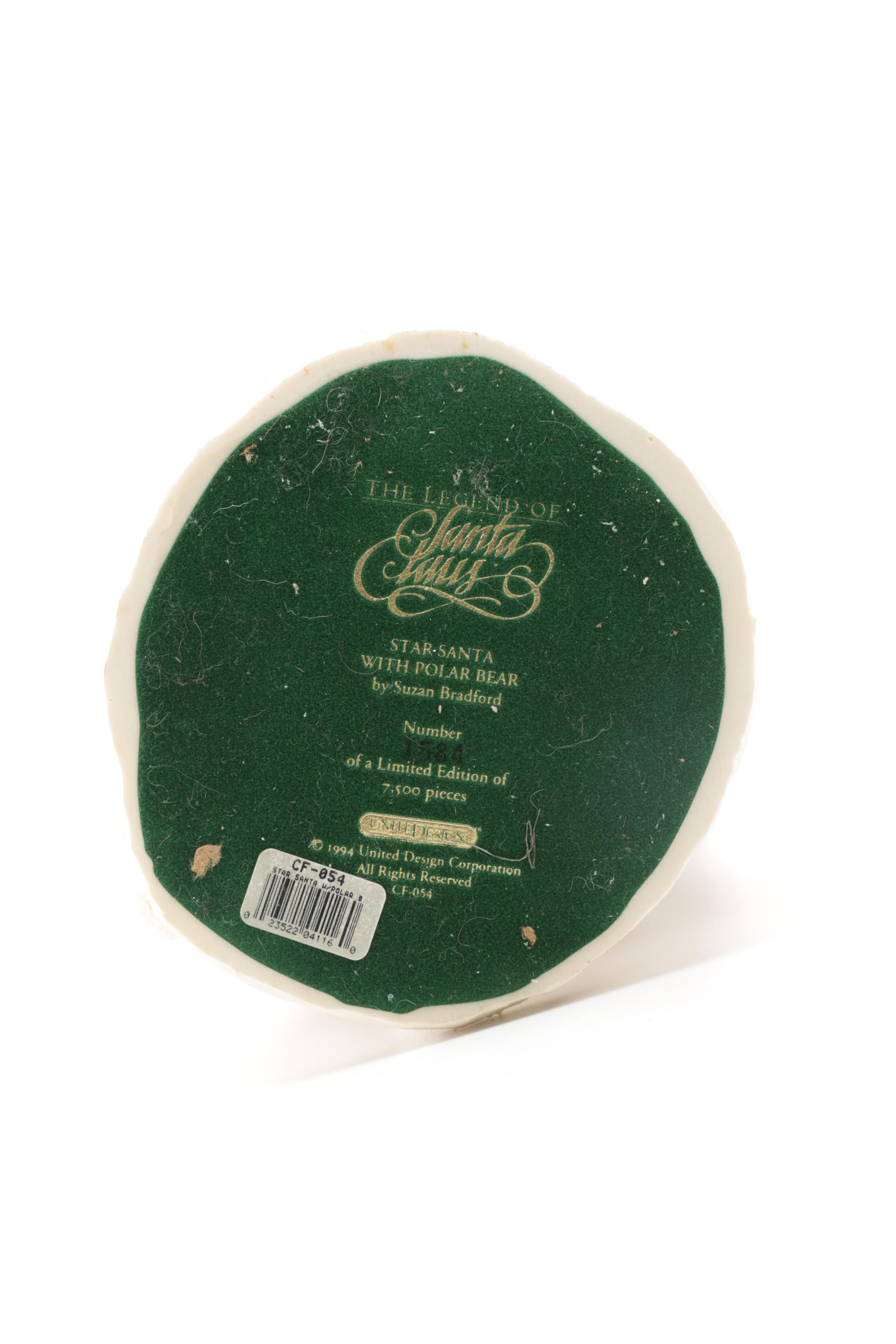 Three Santa Claus Ceramic Figurines