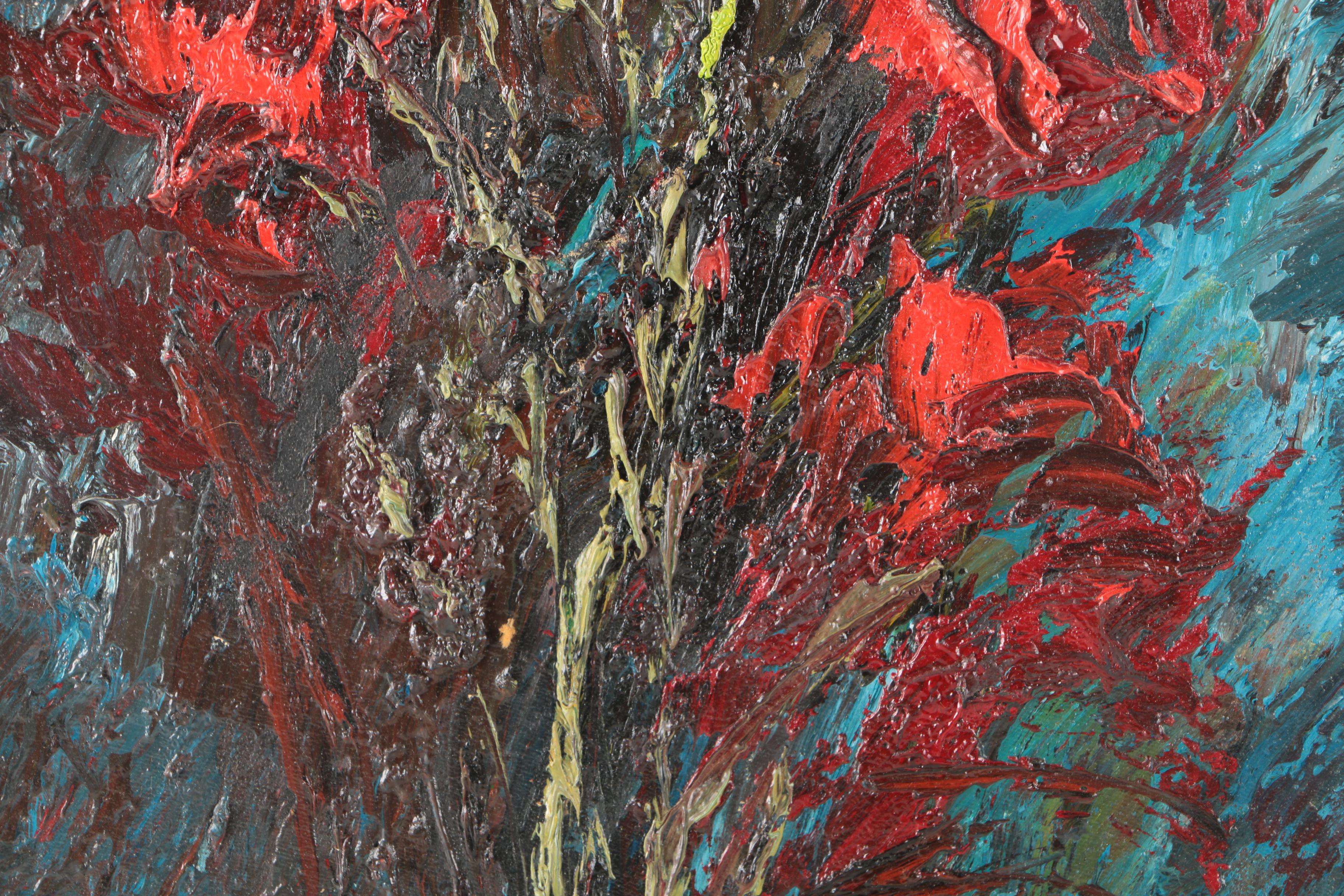 Oil on Canvas Impasto Paintings of Flowers