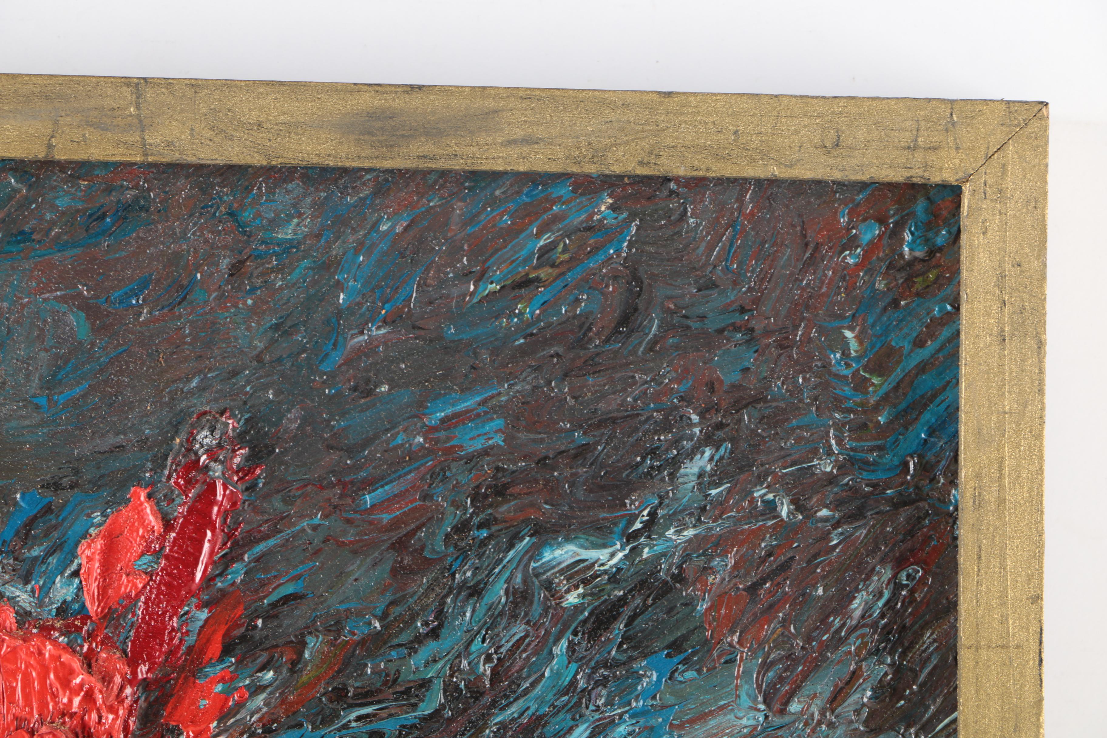 Oil on Canvas Impasto Paintings of Flowers