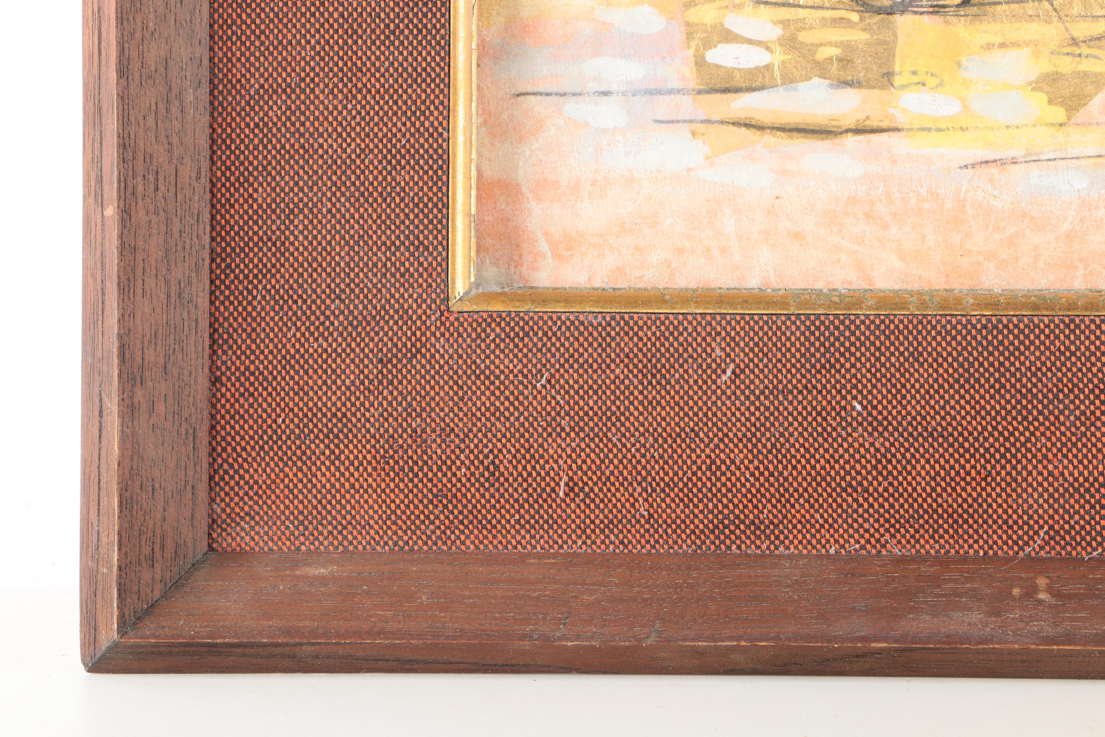 Thai Style Mixed Media Painting of Dragon Boat