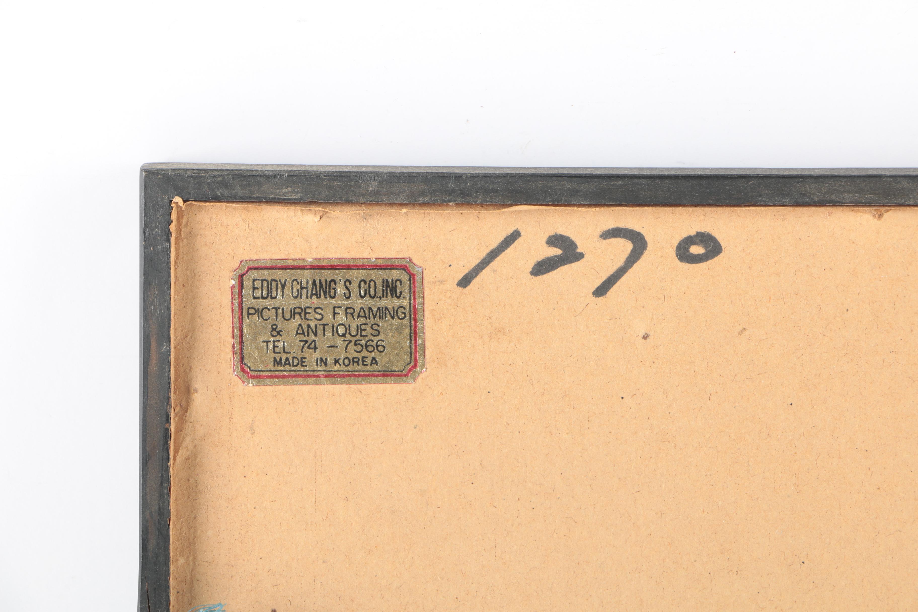 Vintage Charcoal Drawings on Paper of Korean Architecture