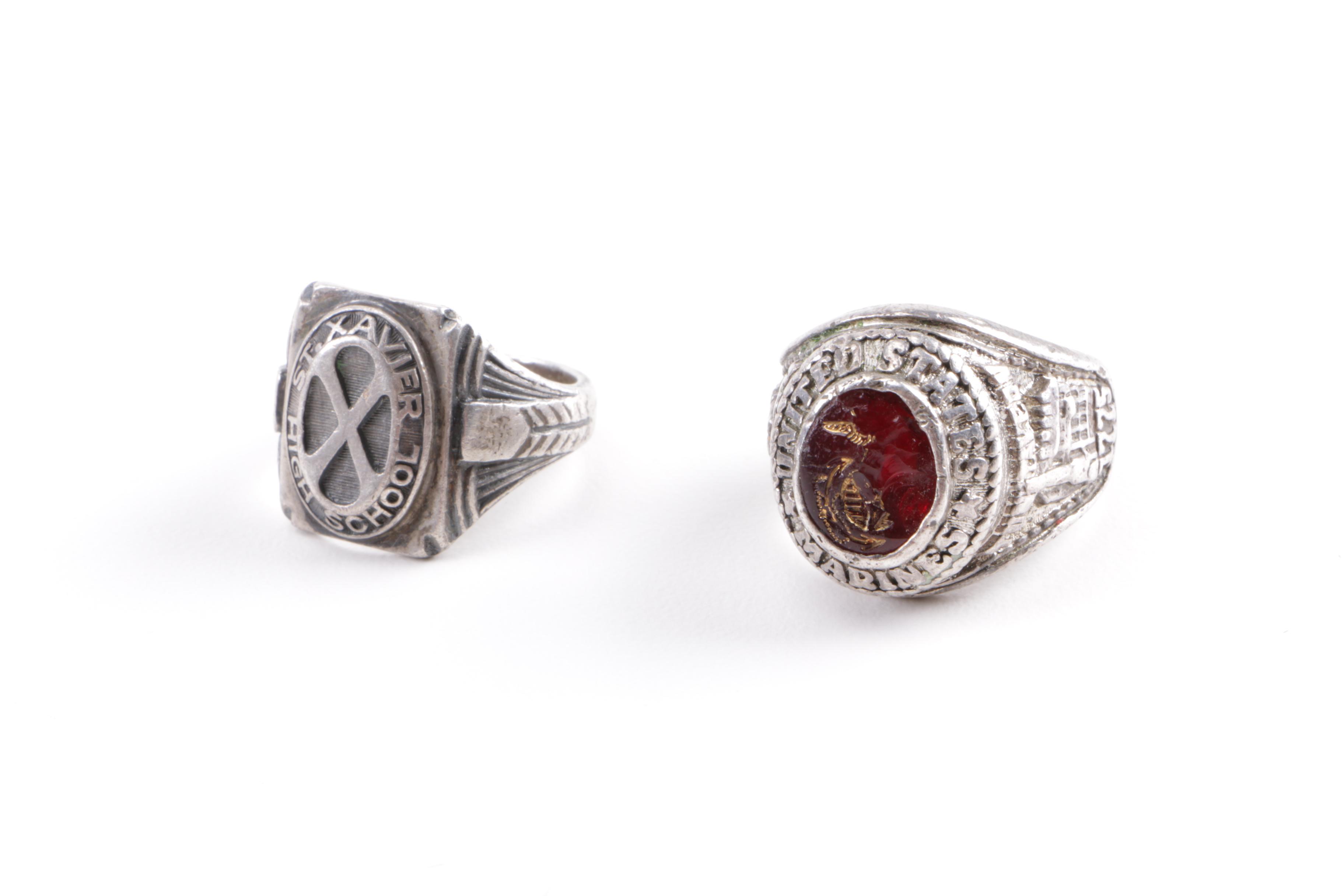 Vintage Sterling Jewelry Including Tie Tack With a Diamond Accent