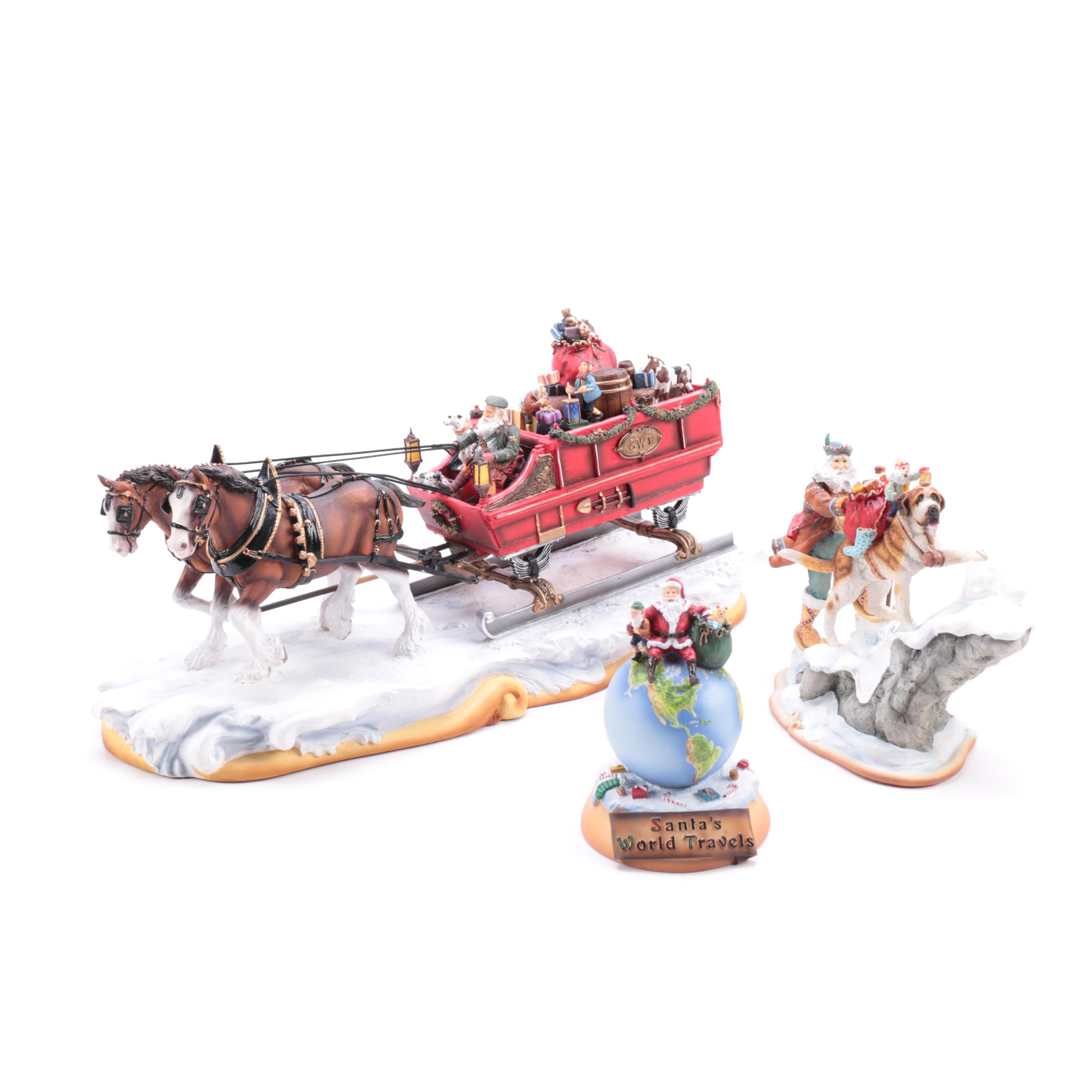 Maruri Santa's World Travels Seasonal Figurines