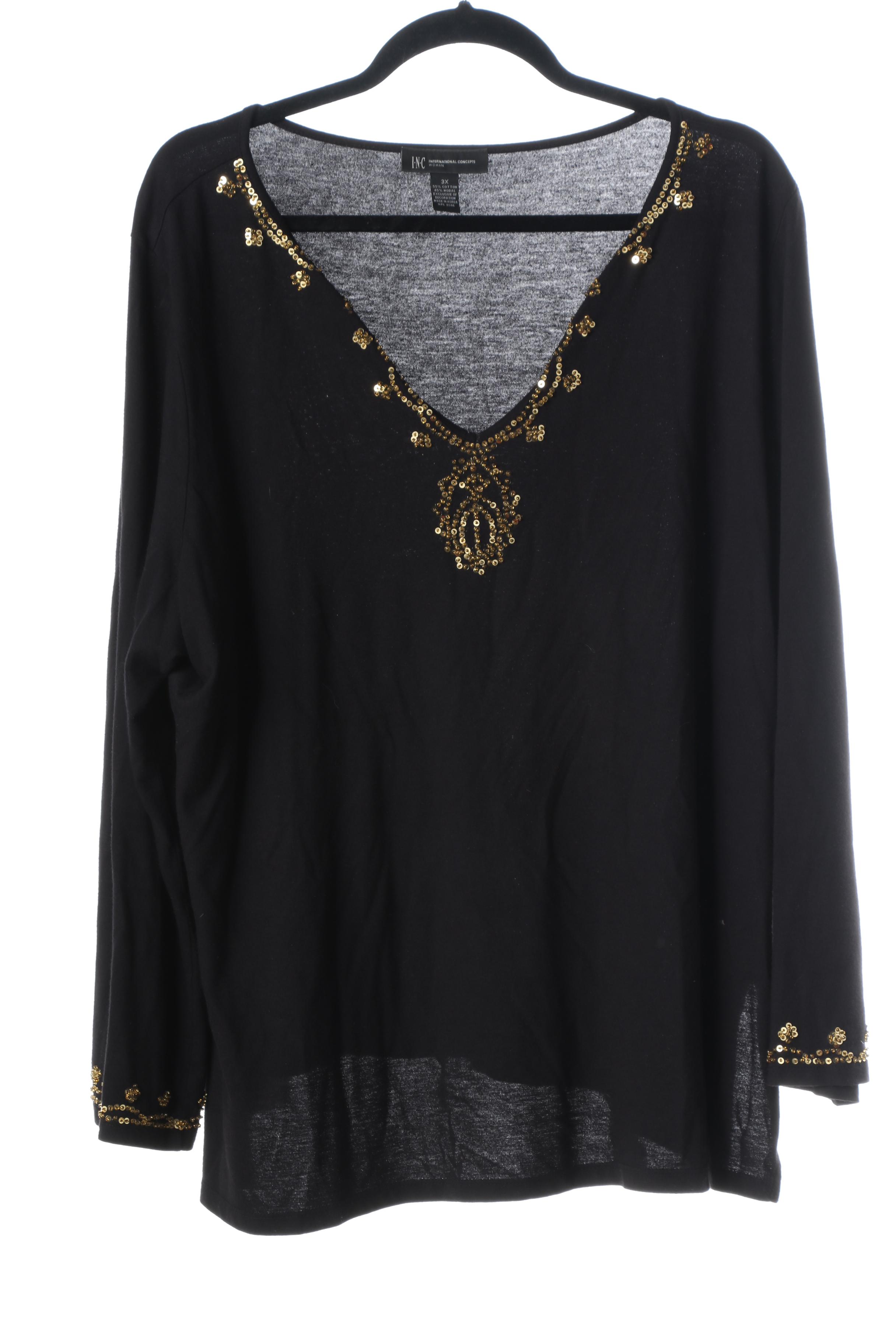 Women's Black Blouses Featuring I.N.C.