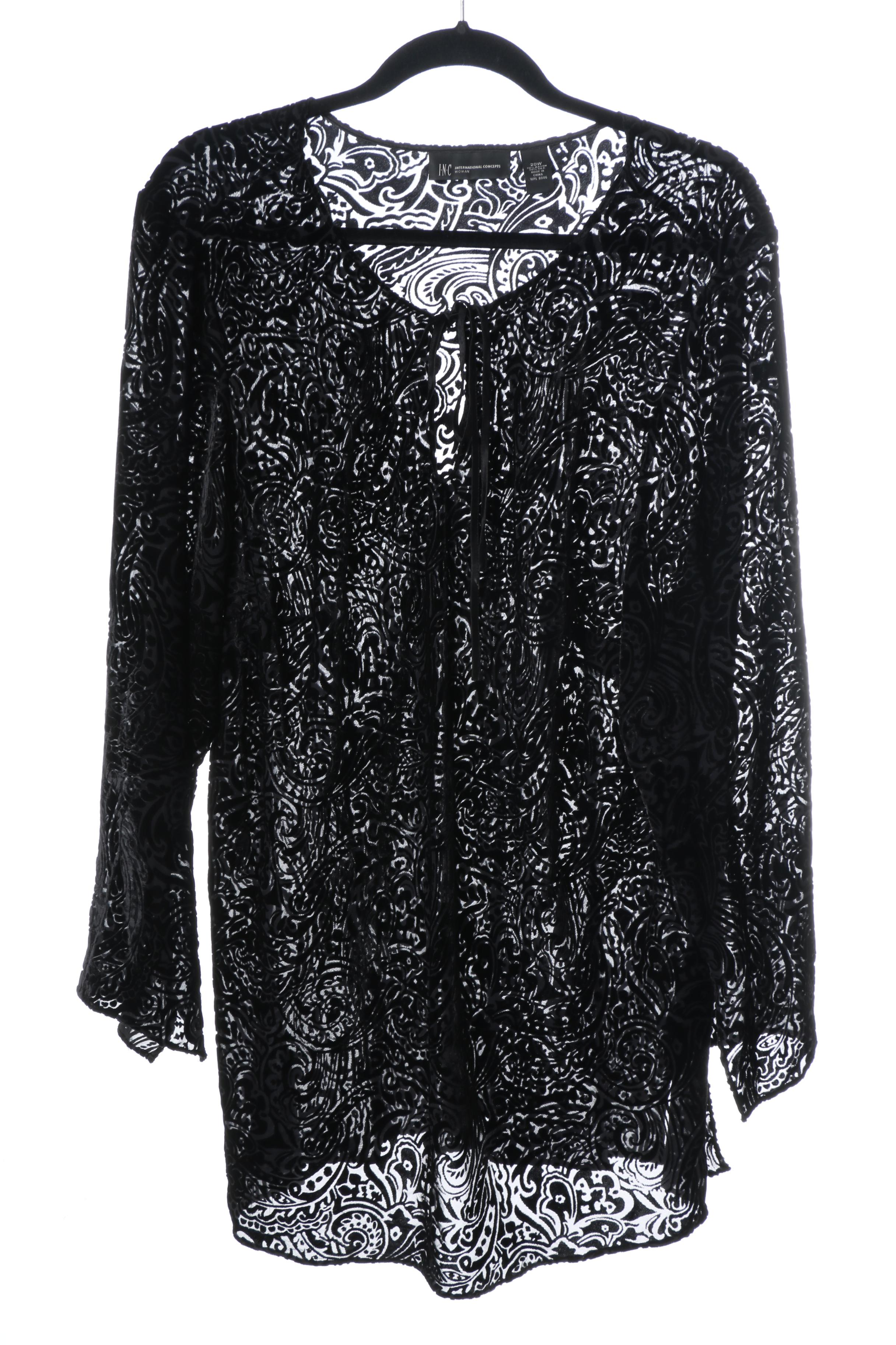Women's Black Blouses Featuring I.N.C.