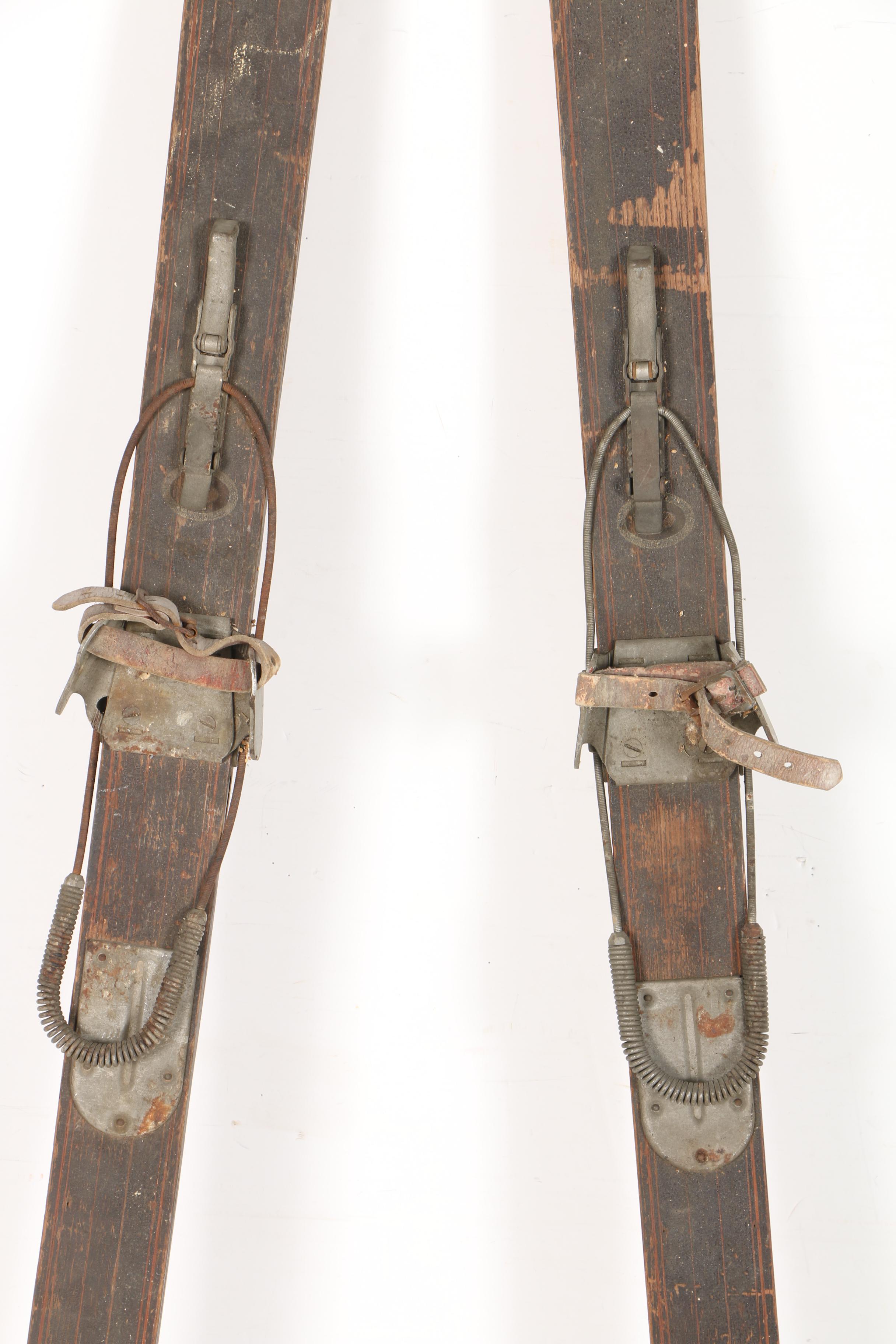Antique Wooden Cross Country Snow Skis