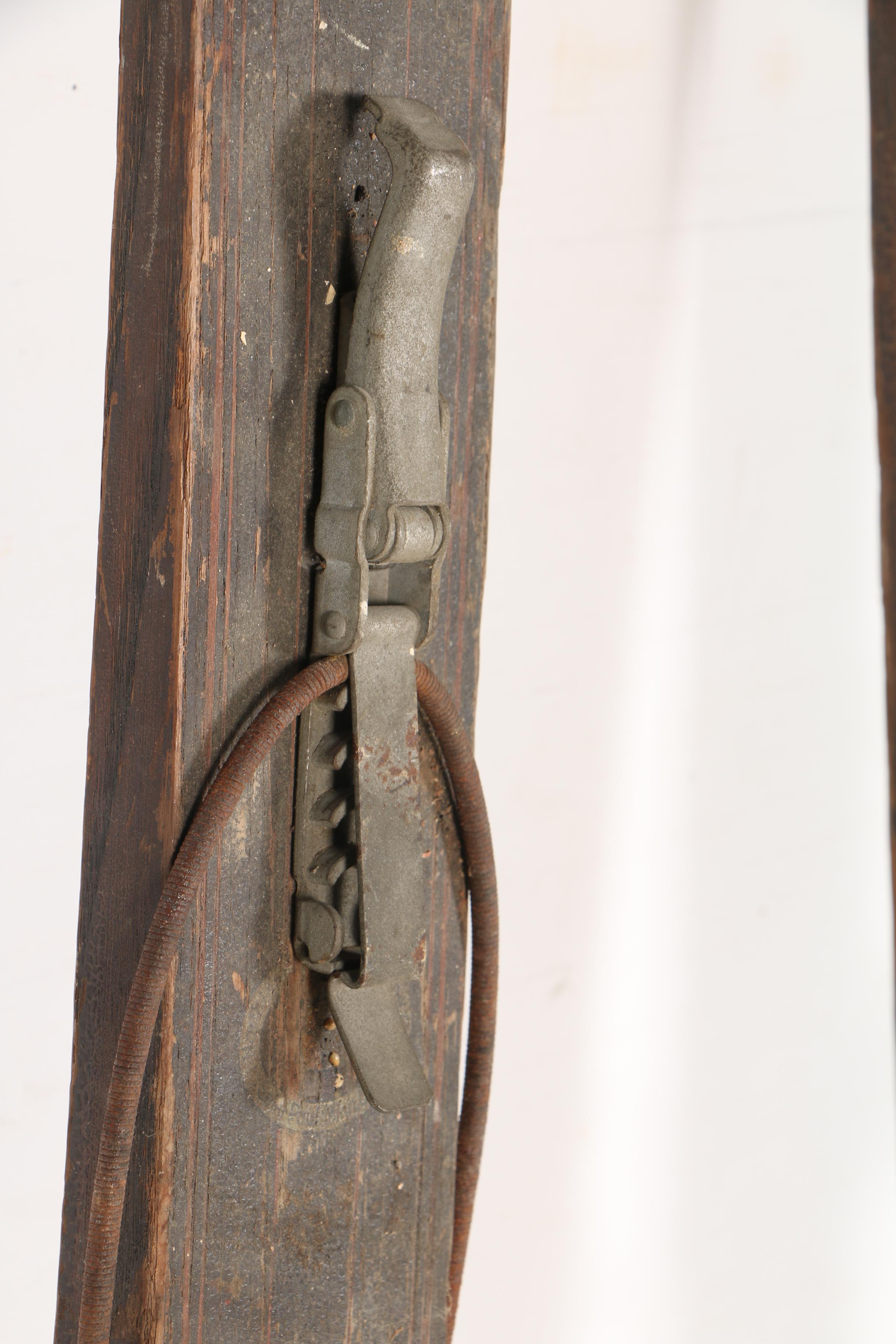 Antique Wooden Cross Country Snow Skis