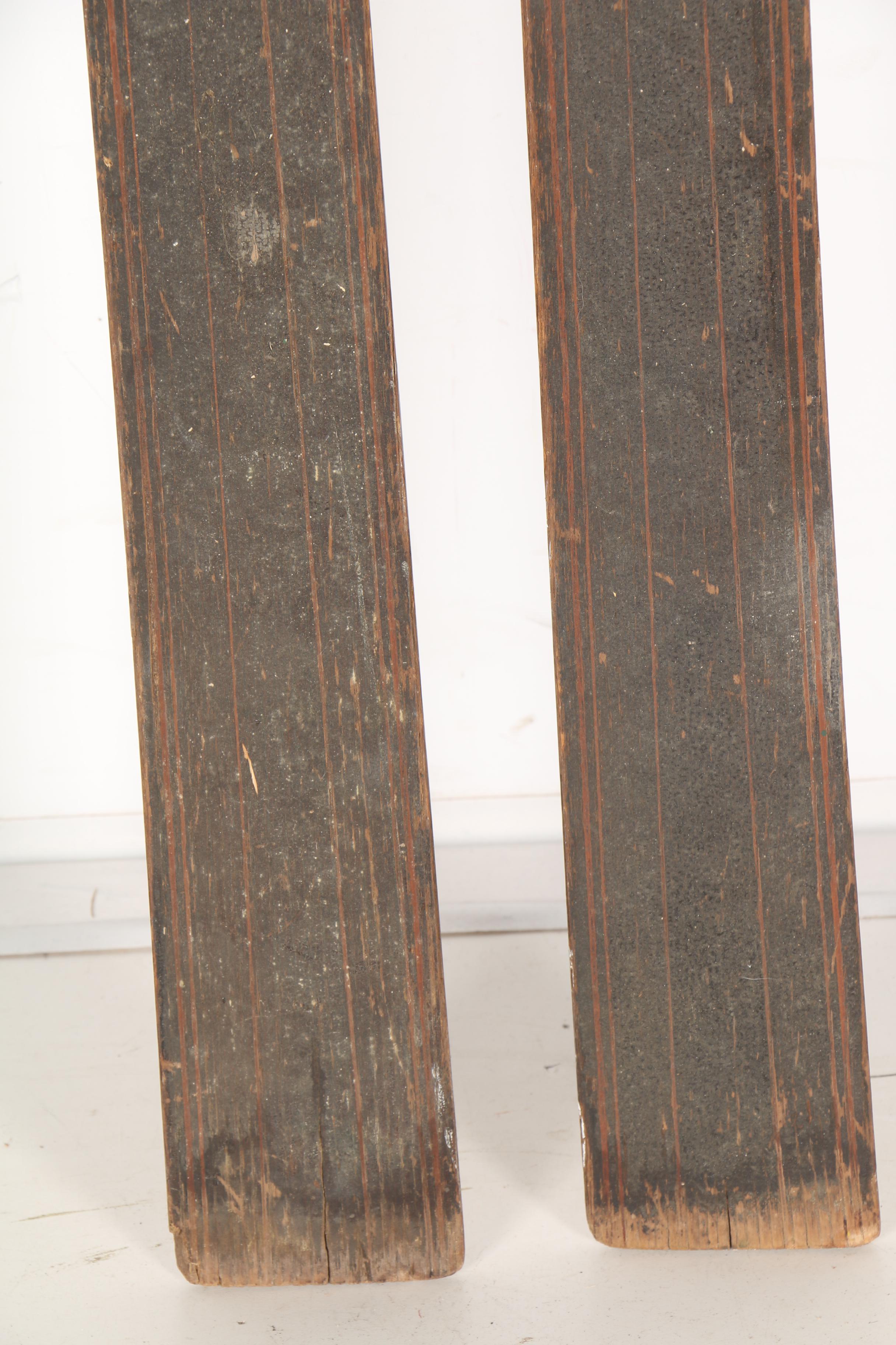 Antique Wooden Cross Country Snow Skis