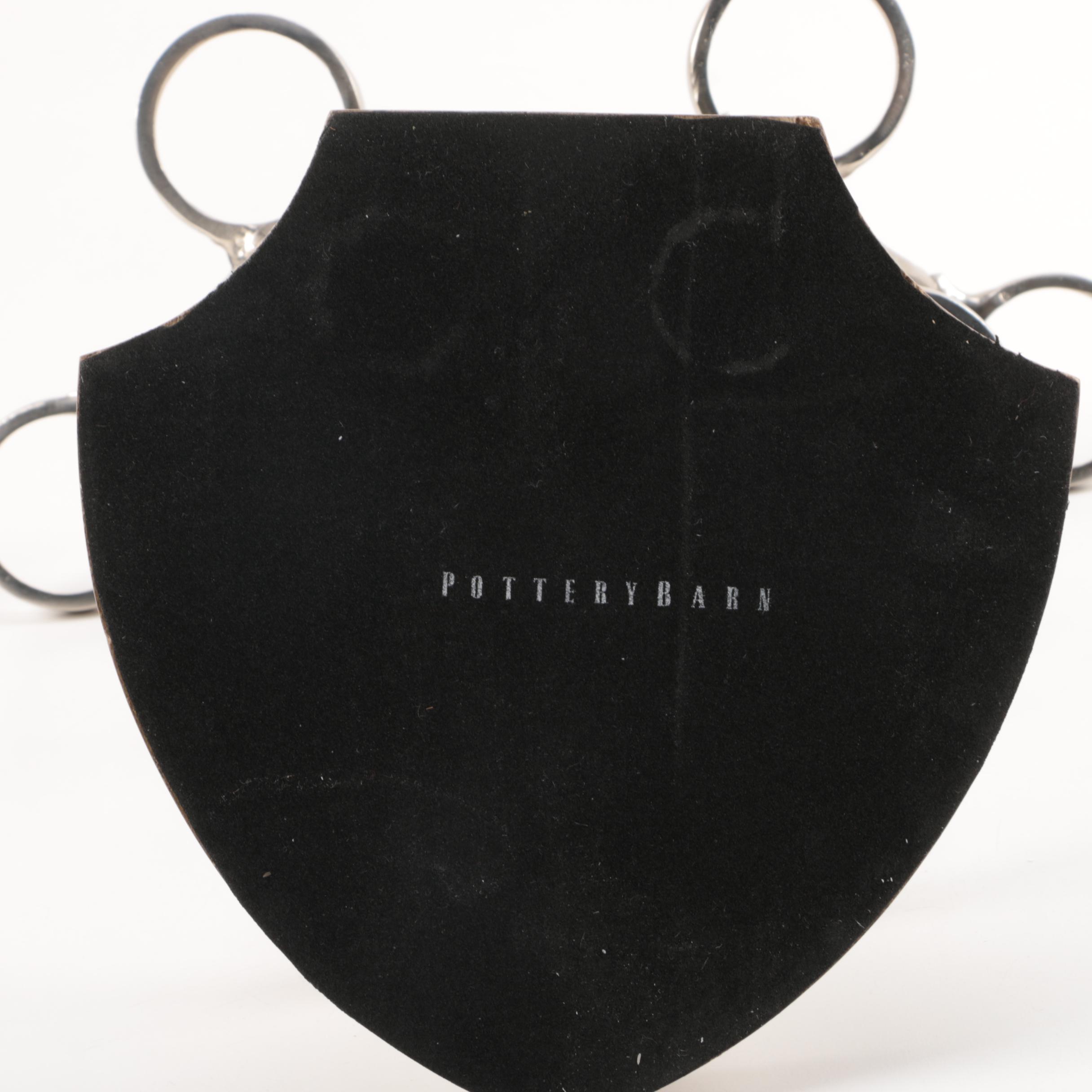 Pottery Barn Pewter Animal Themed Glasses and Decanters