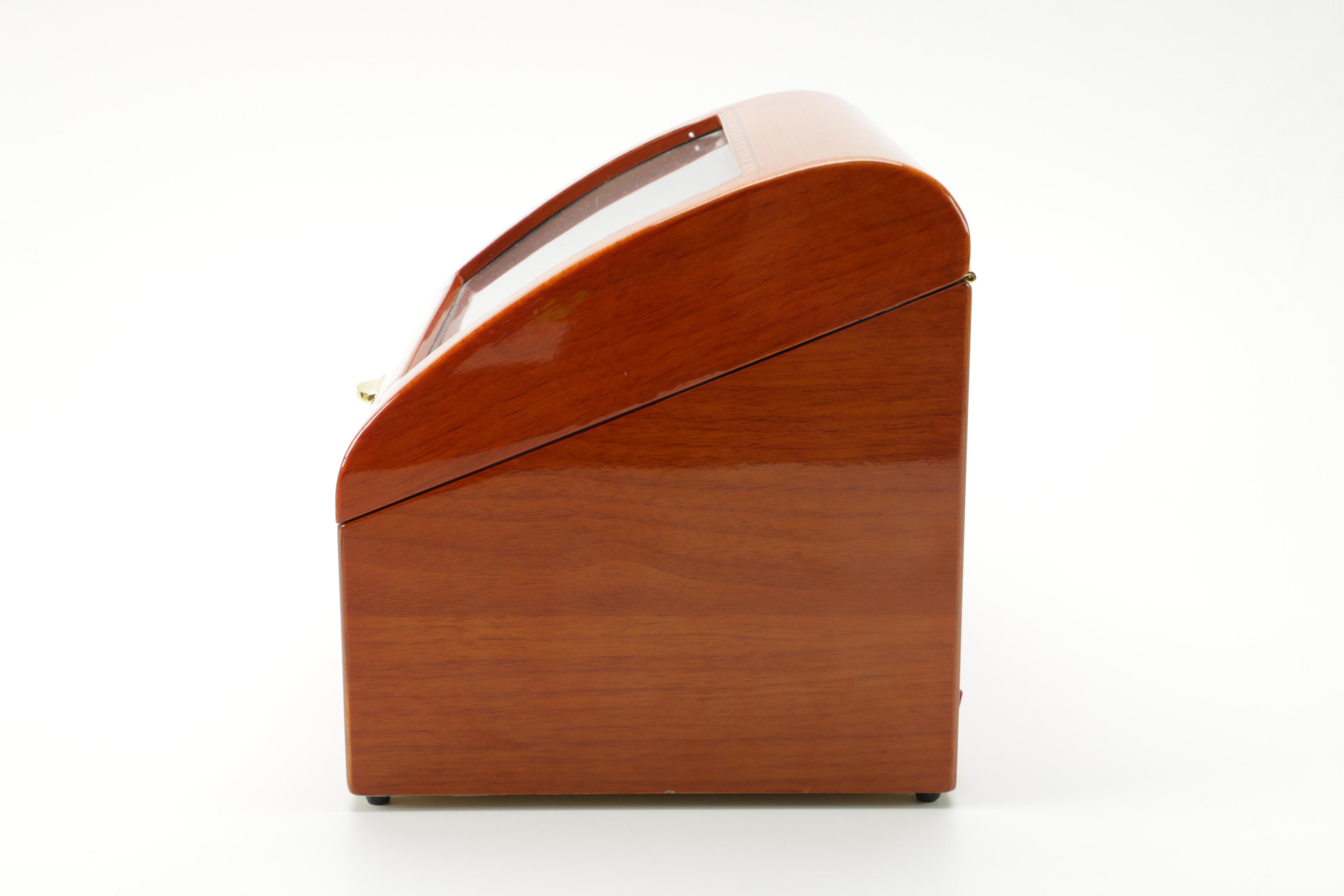 Quad Watch Winder With Twelve Storage Compartments