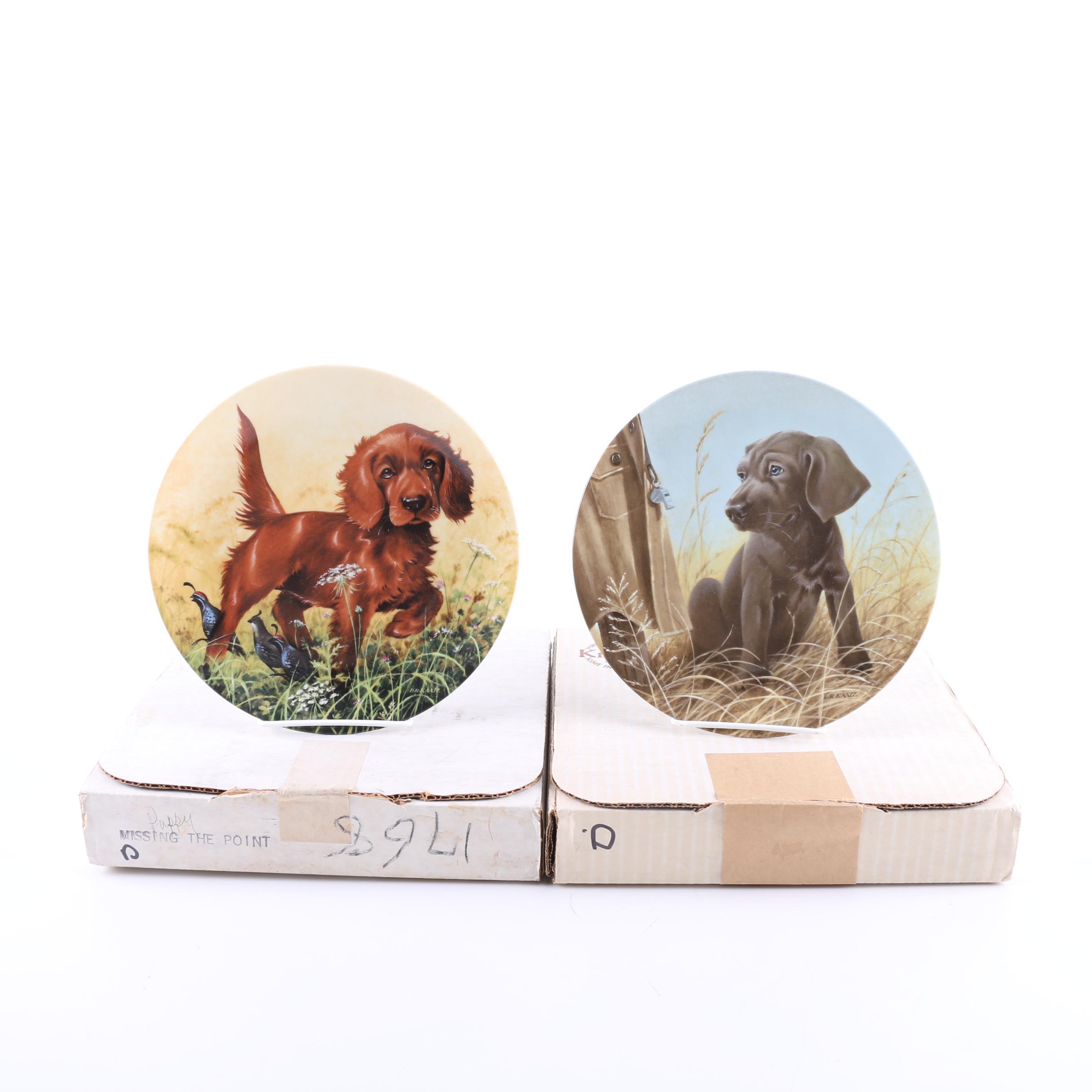 Decorative Knowle's "Field Puppies" Plates