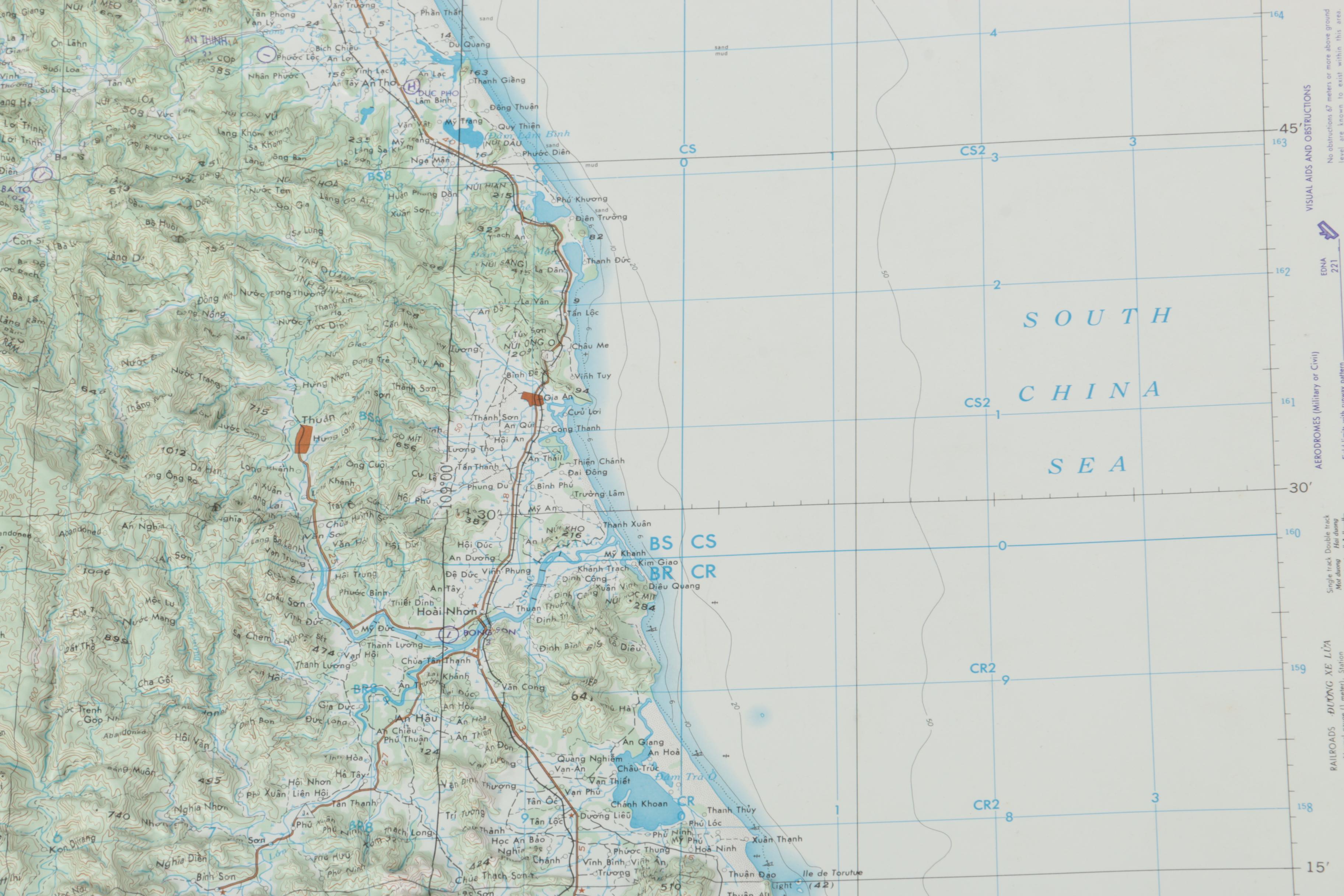 1960s Topographical and Paper Maps of Southeast Asia