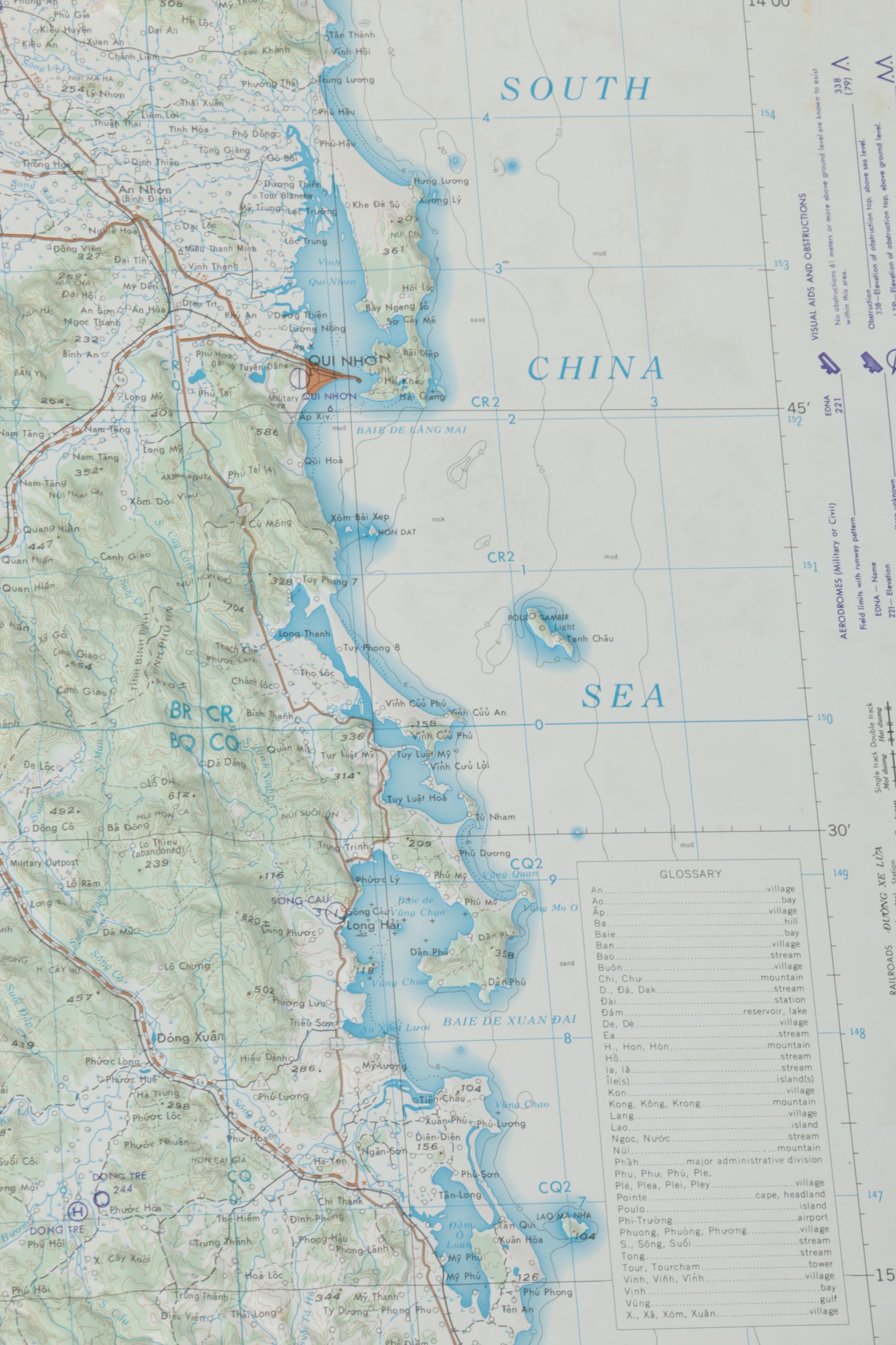 1960s Topographical and Paper Maps of Southeast Asia