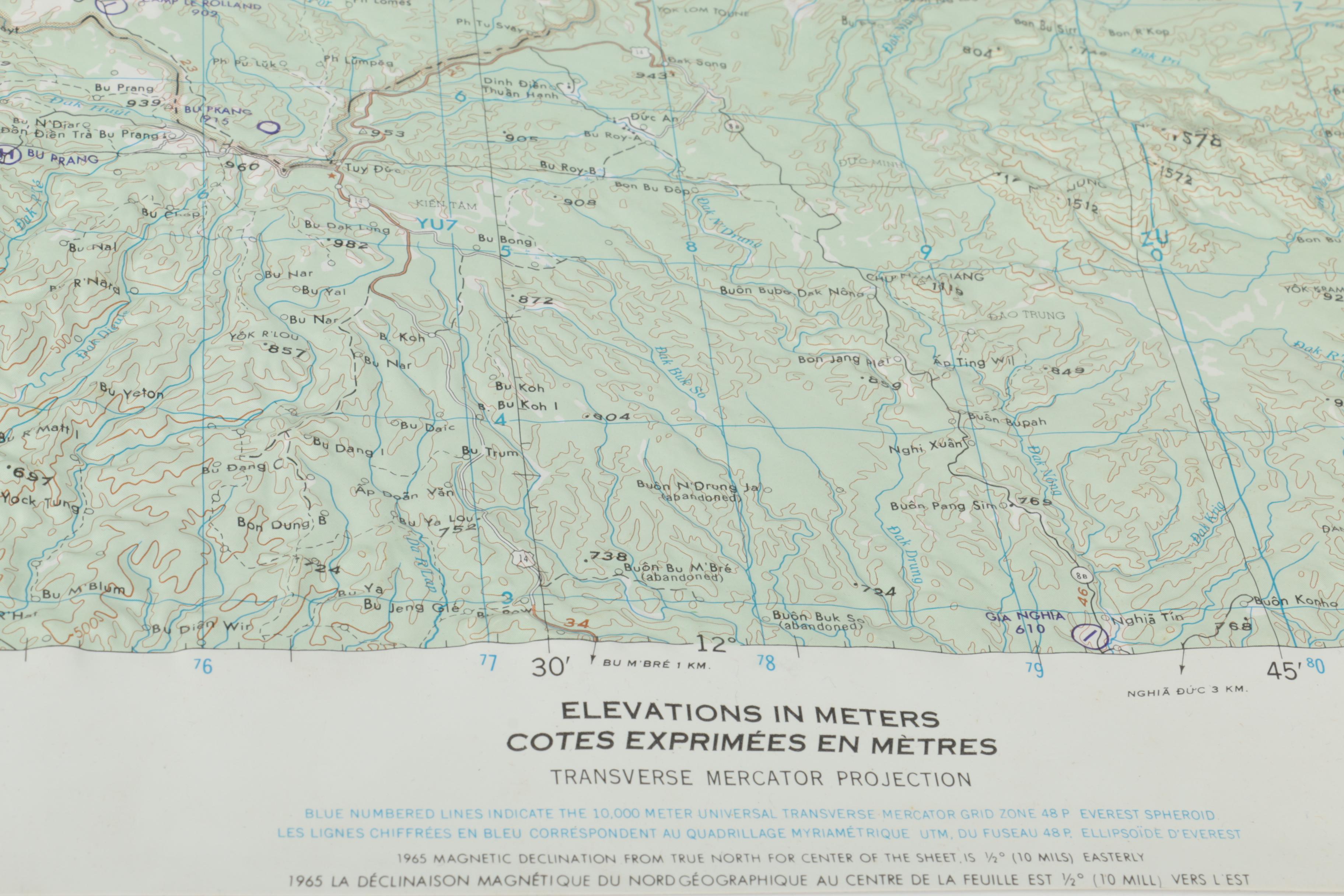 1960s Topographical and Paper Maps of Southeast Asia