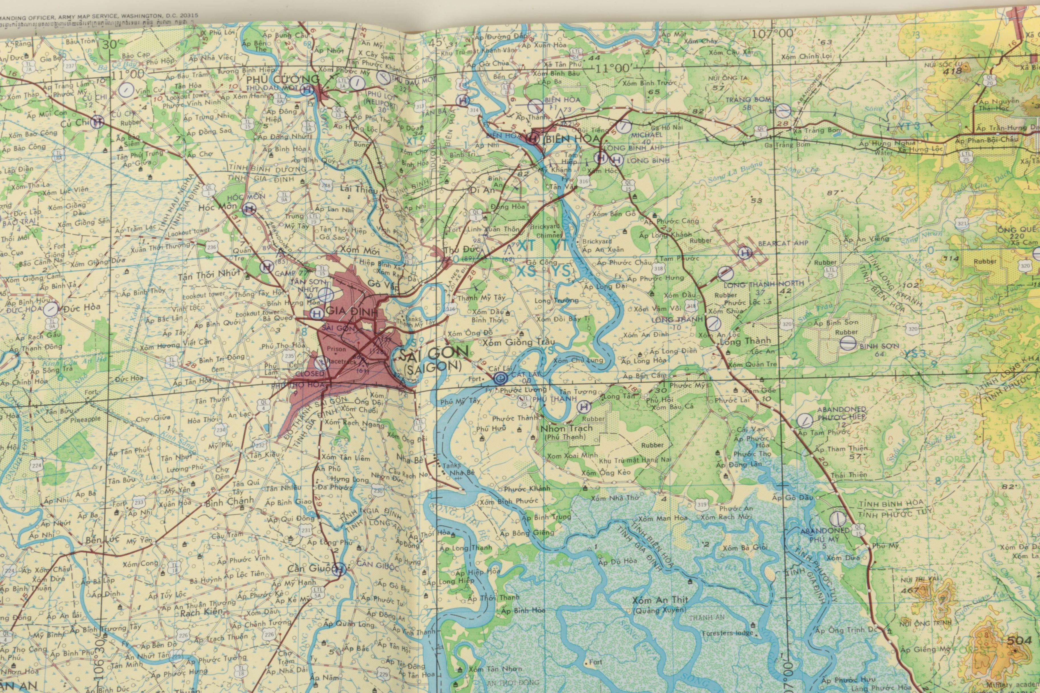 1960s Topographical and Paper Maps of Southeast Asia
