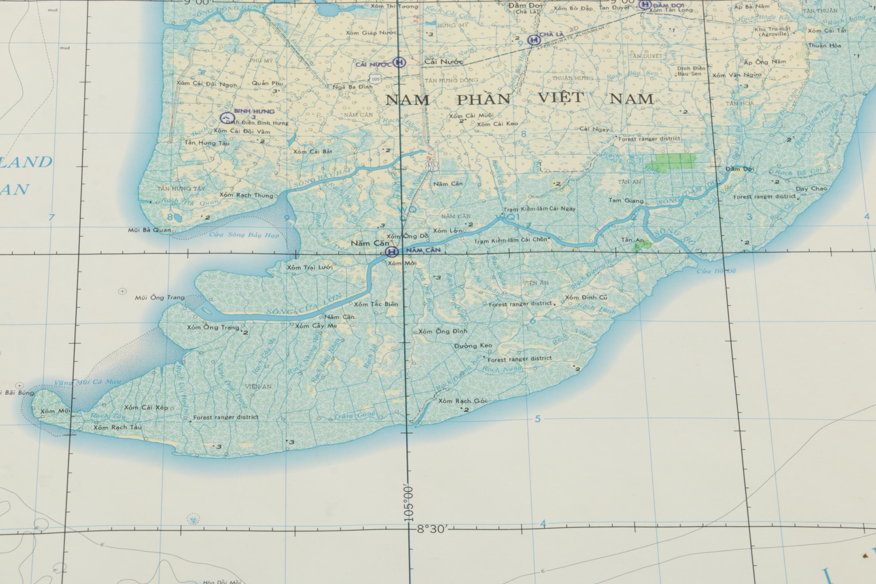 1960s Topographical and Paper Maps of Southeast Asia