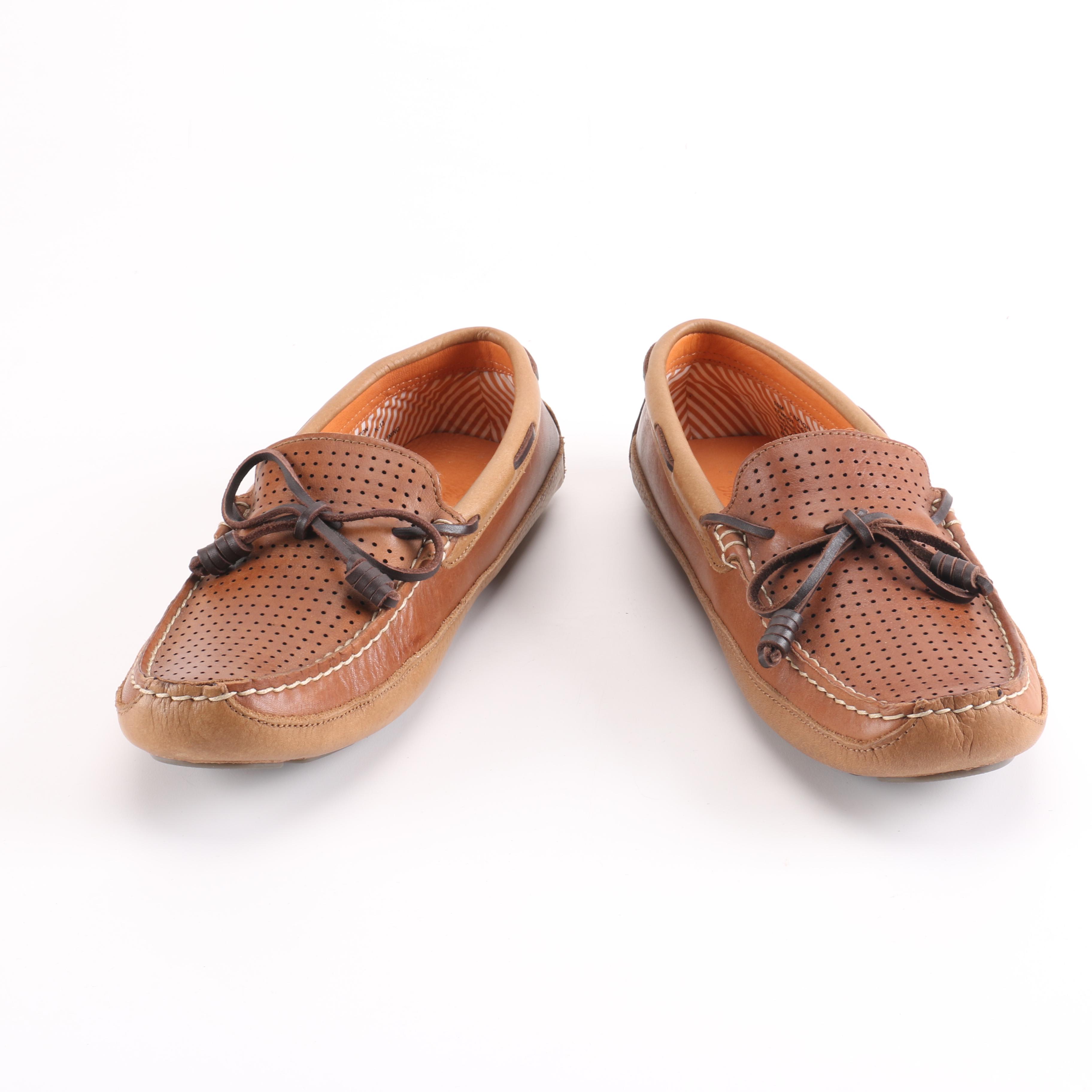 Tommy Bahama Men's Brown Leather Boat Shoes