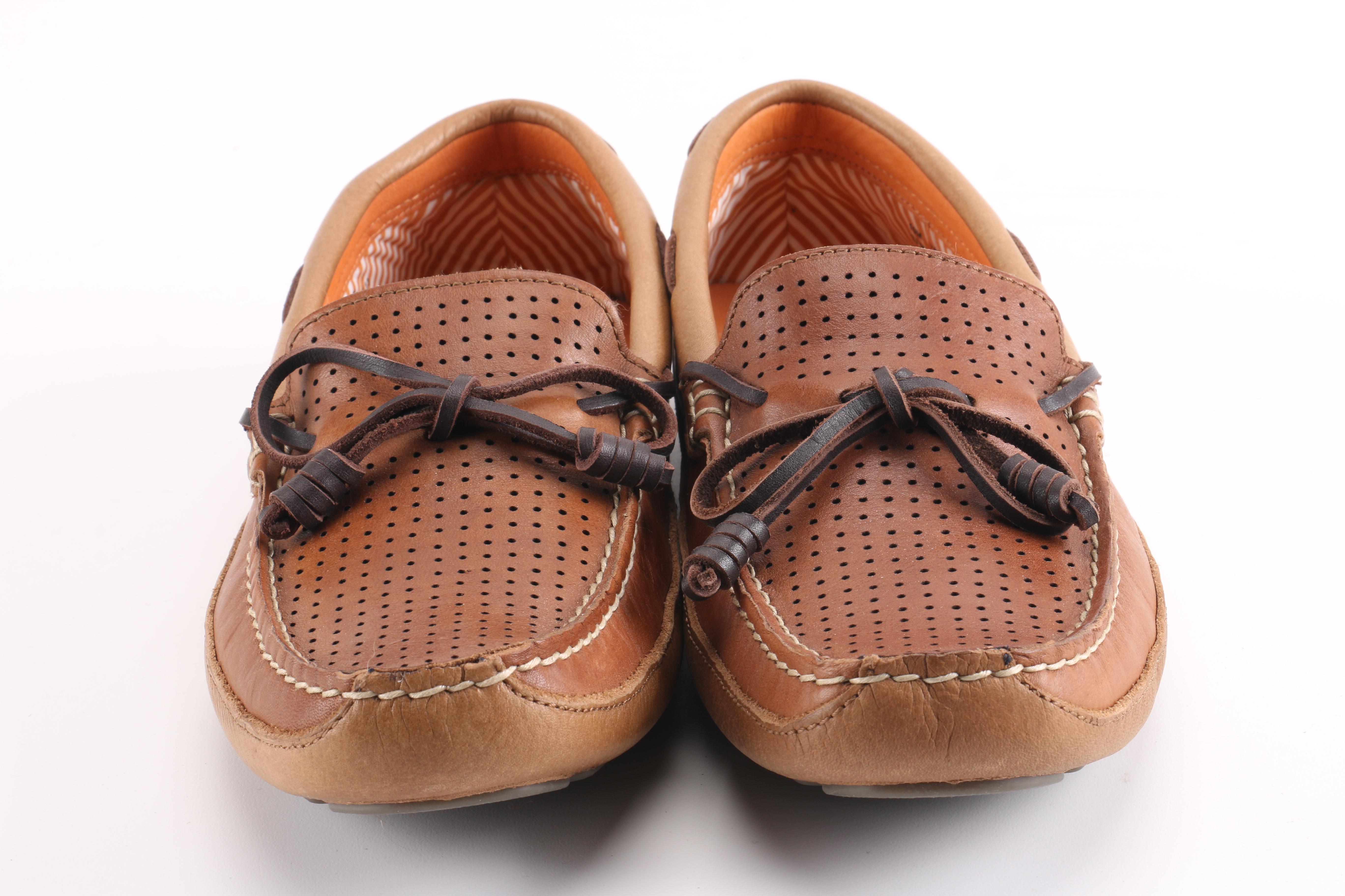Tommy Bahama Men's Brown Leather Boat Shoes
