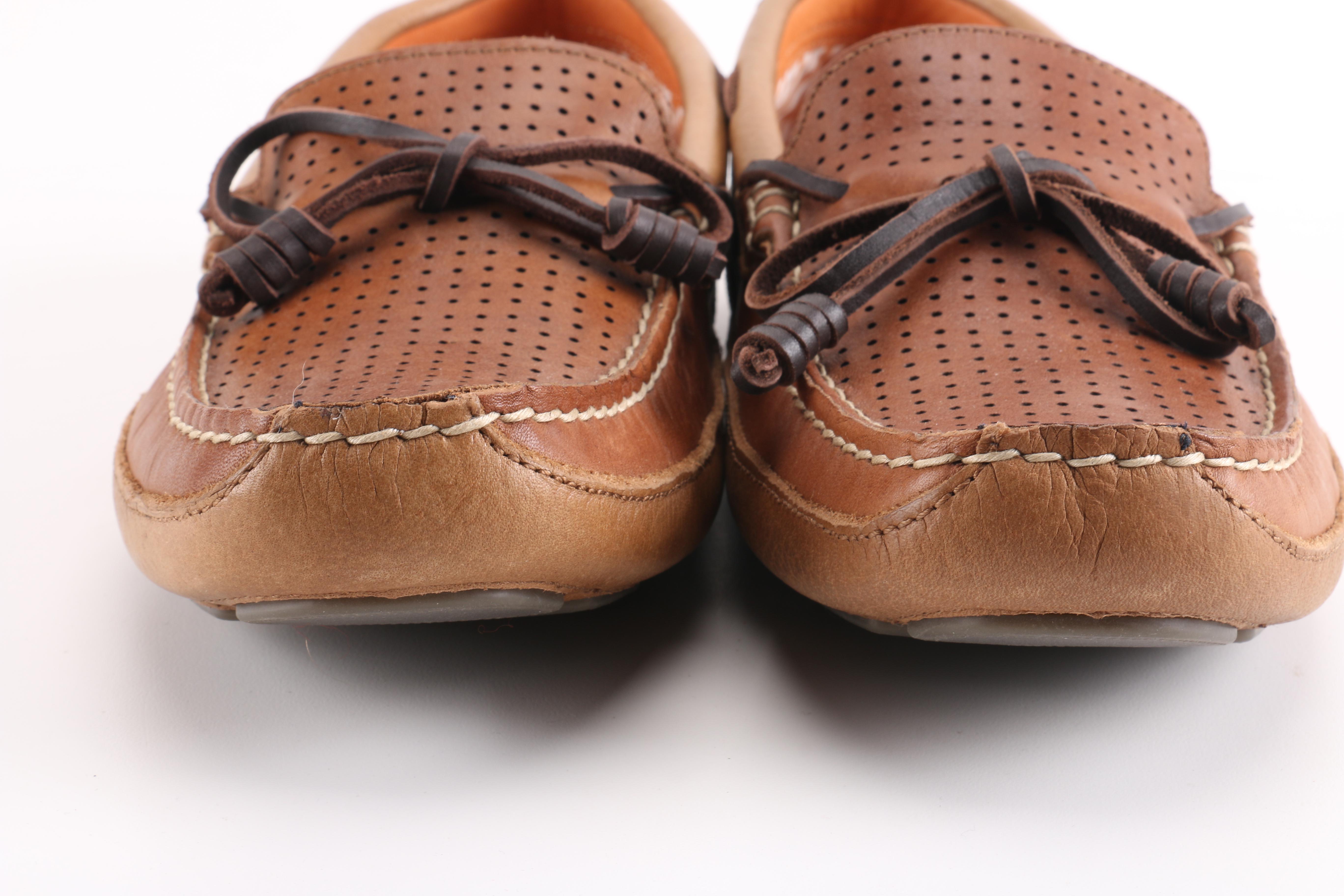 Tommy Bahama Men's Brown Leather Boat Shoes