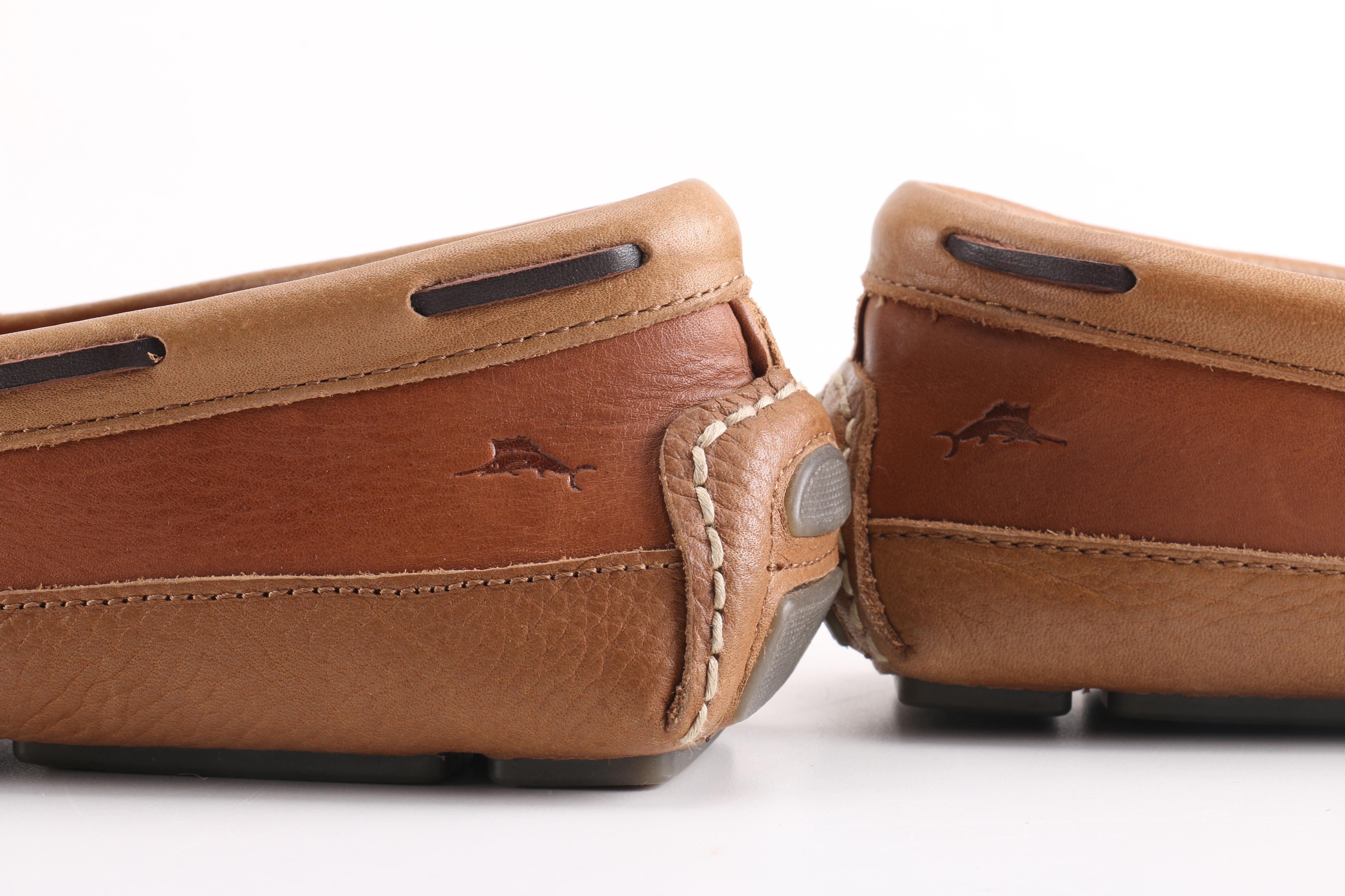 Tommy Bahama Men's Brown Leather Boat Shoes