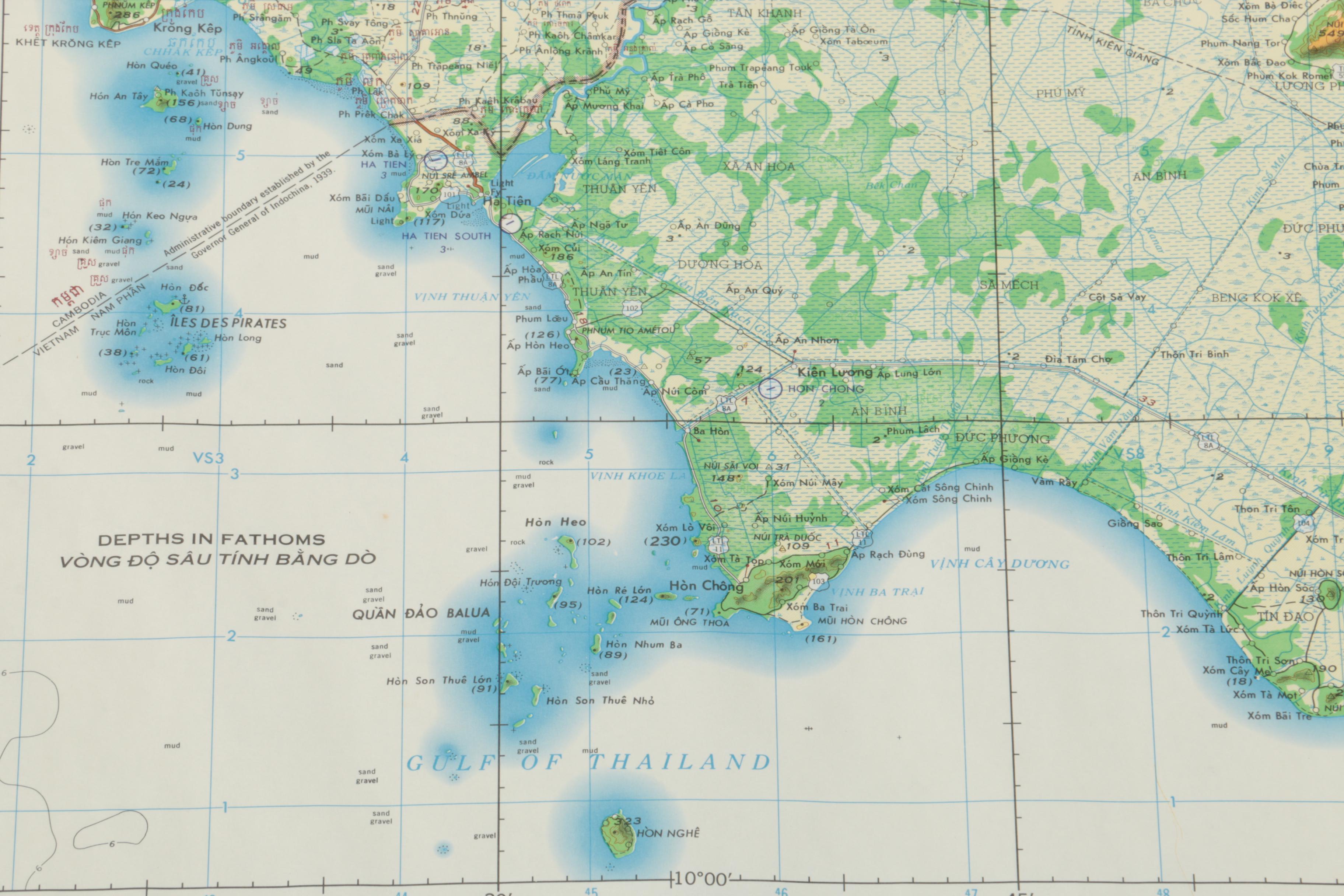 1960s Topographical and Paper Maps of Southeast Asia