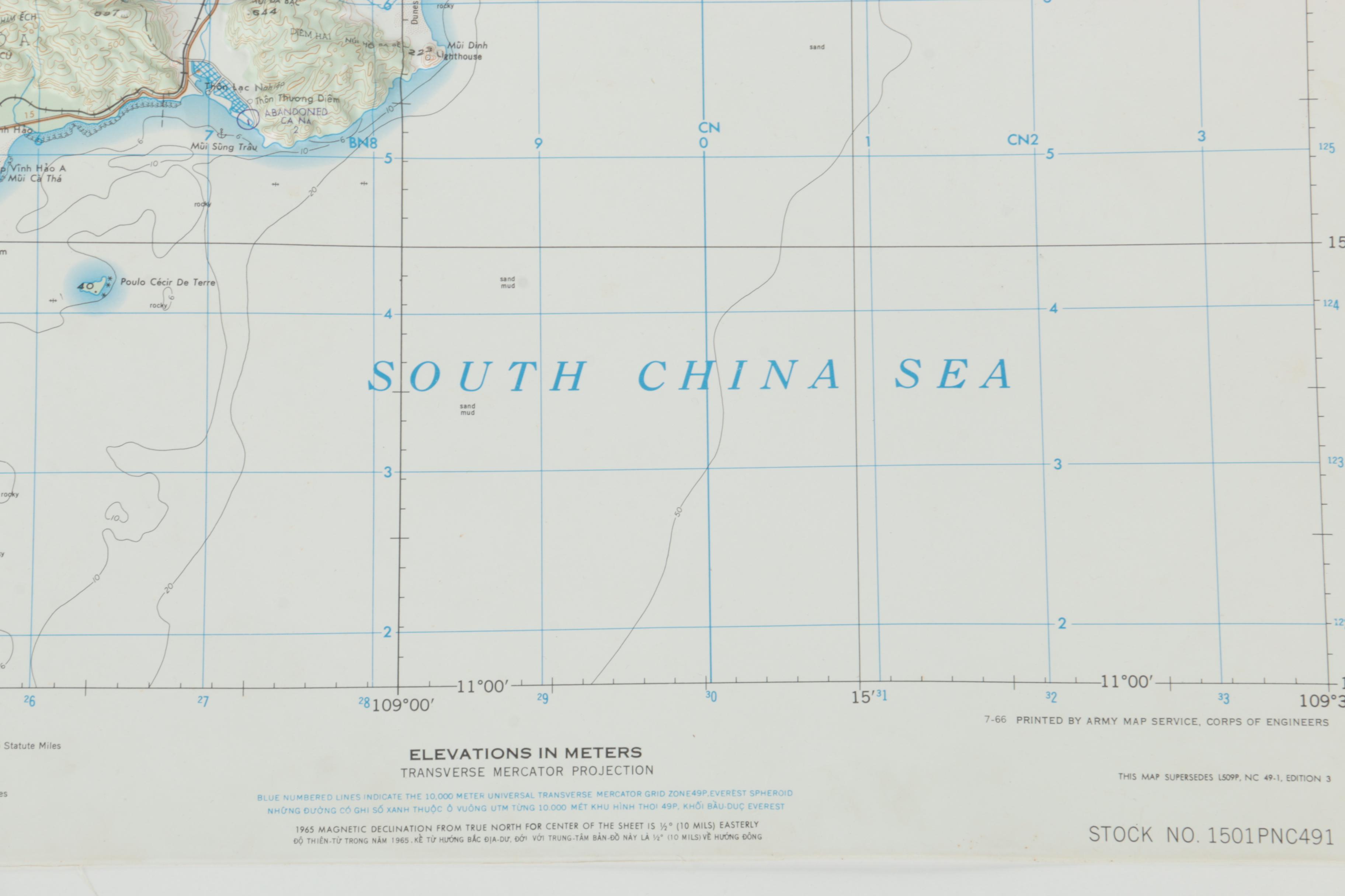 1960s Topographical and Paper Maps of Southeast Asia