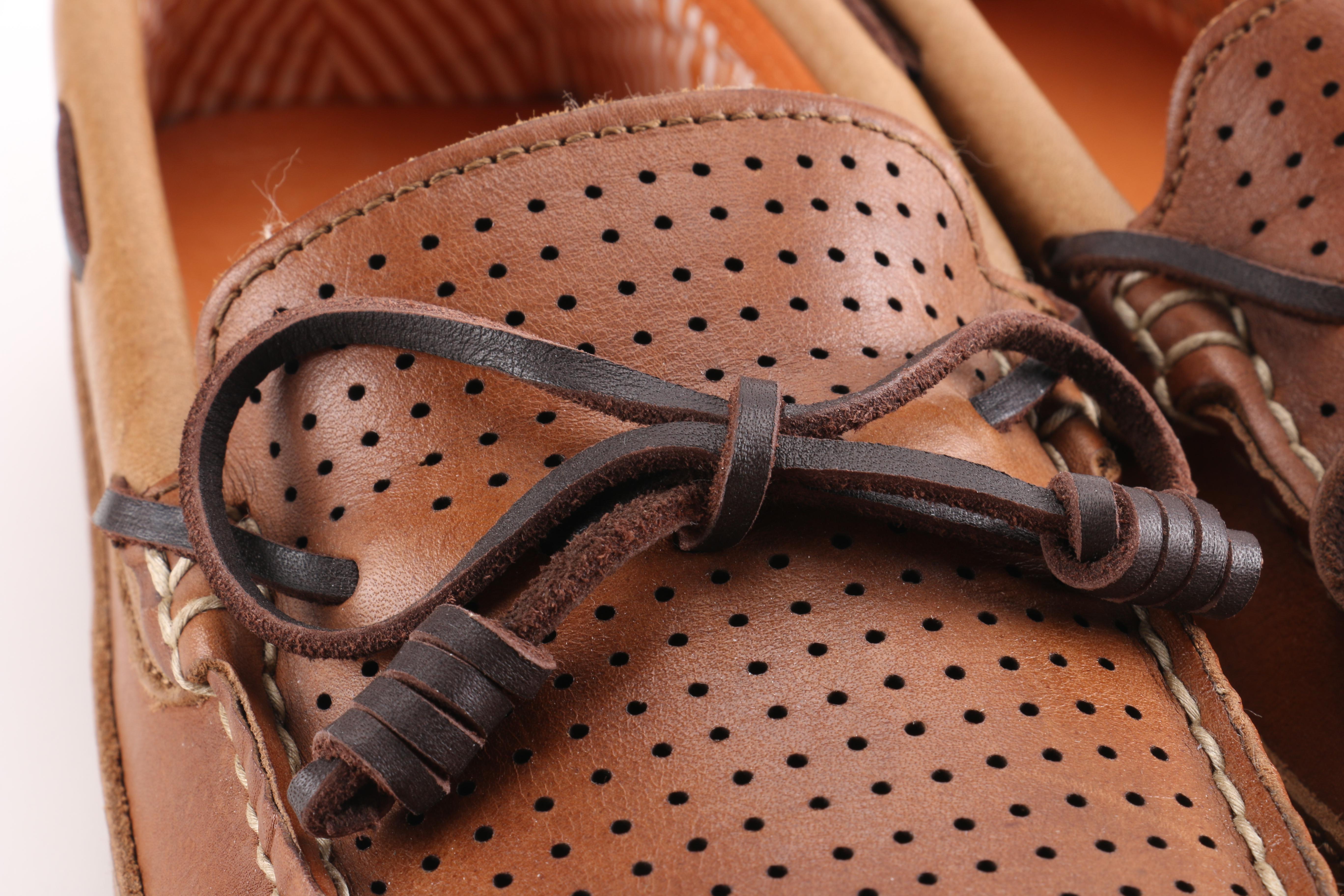 Tommy Bahama Men's Brown Leather Boat Shoes