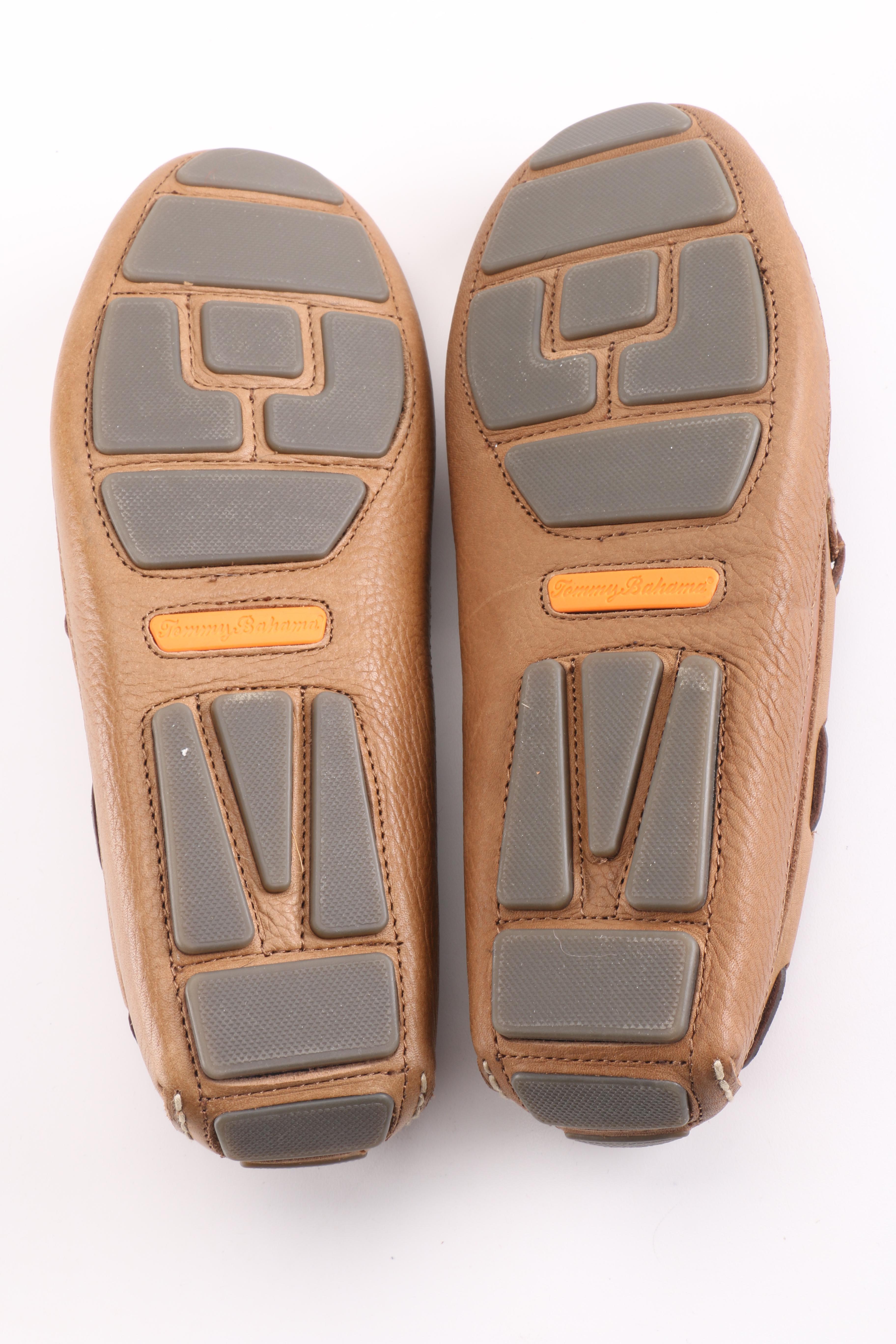 Tommy Bahama Men's Brown Leather Boat Shoes