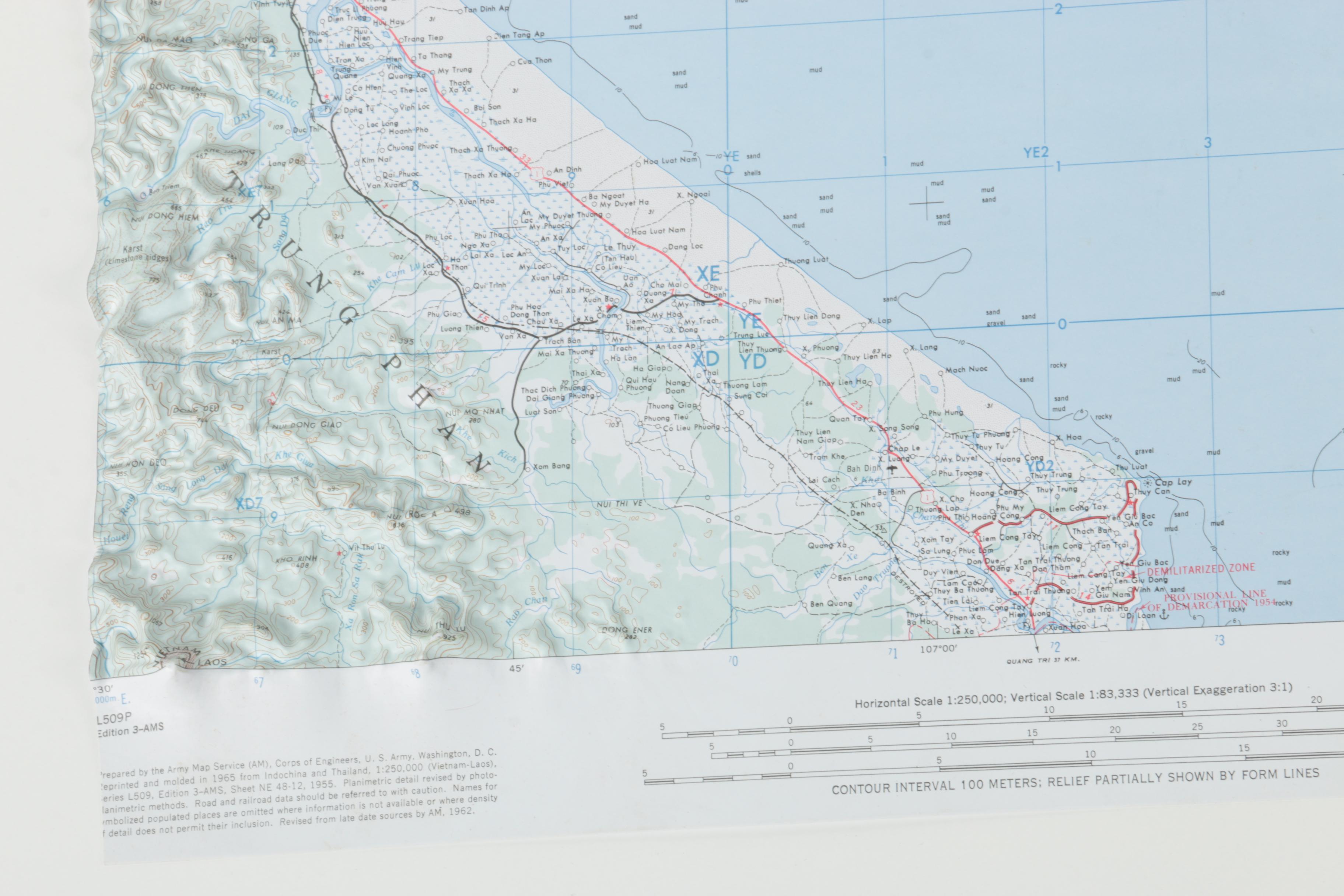 1960s Topographical and Paper Maps of Southeast Asia