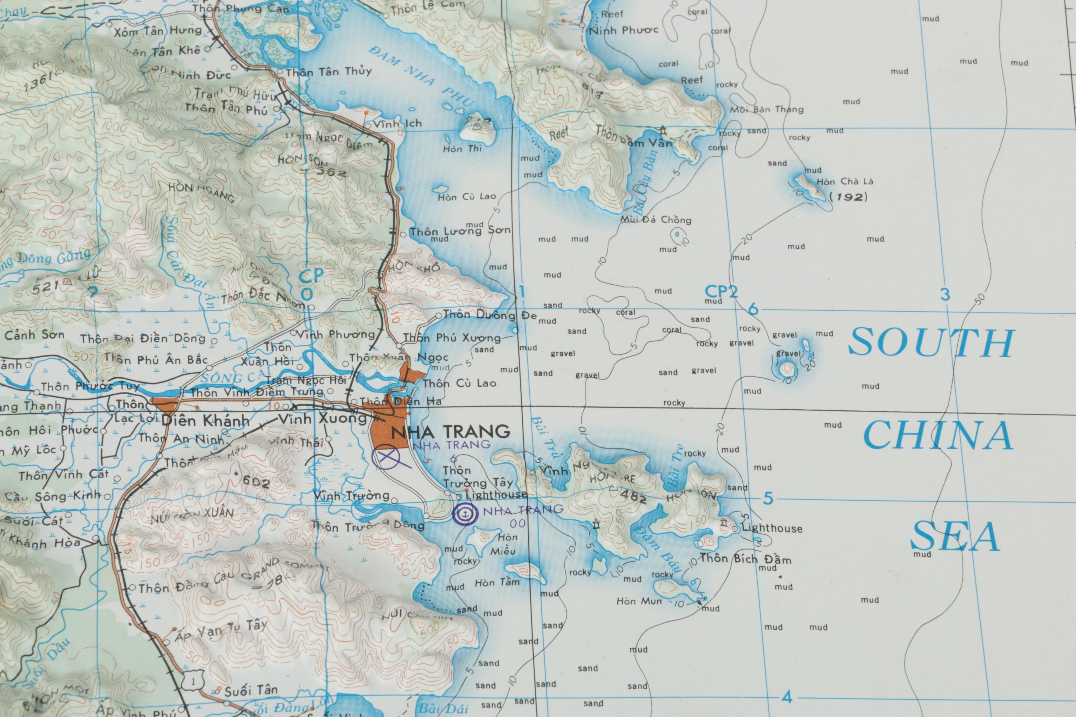 1960s Topographical and Paper Maps of Southeast Asia