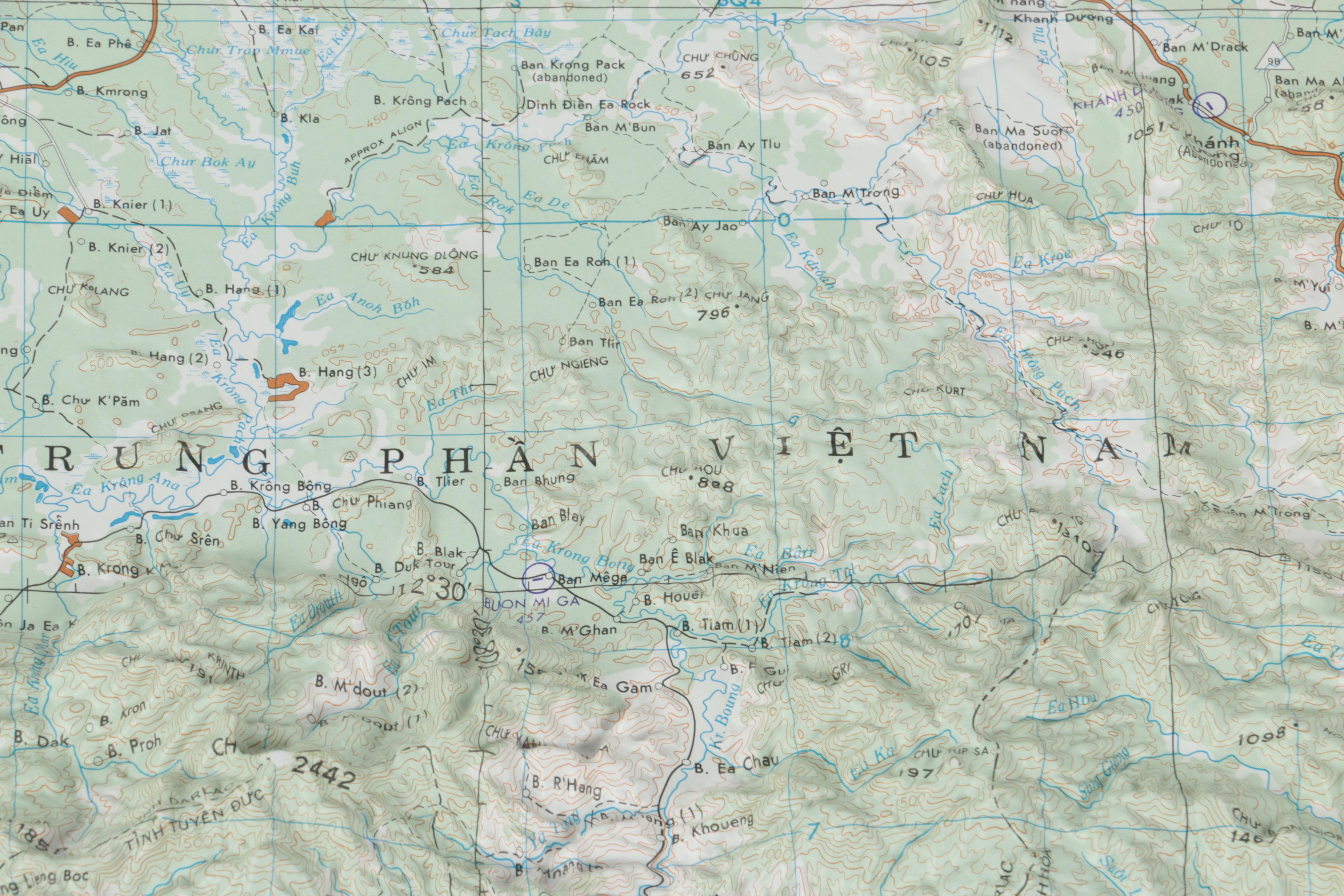 1960s Topographical and Paper Maps of Southeast Asia