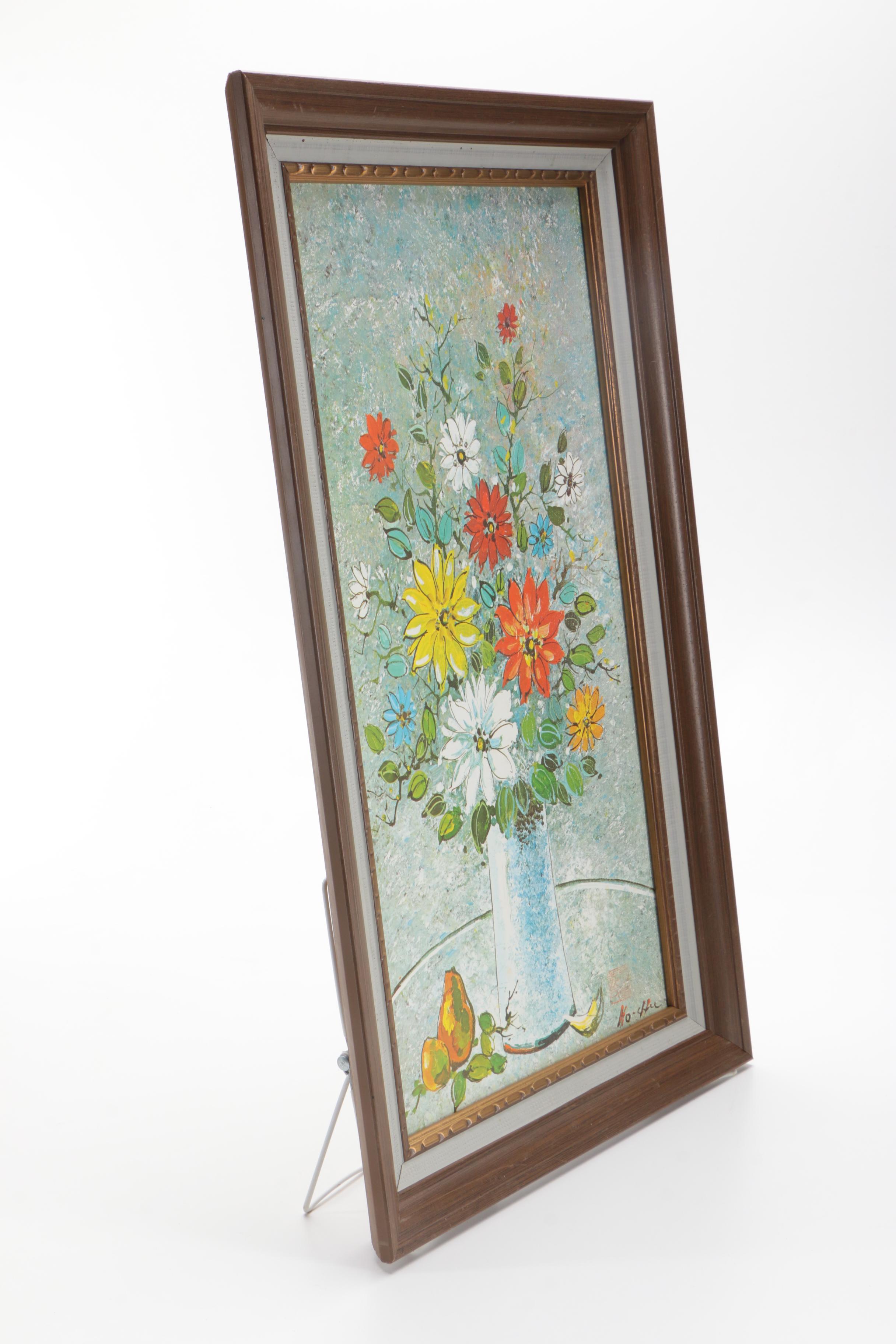 Offset Lithograph After Ho-Chu Composition of Flowers