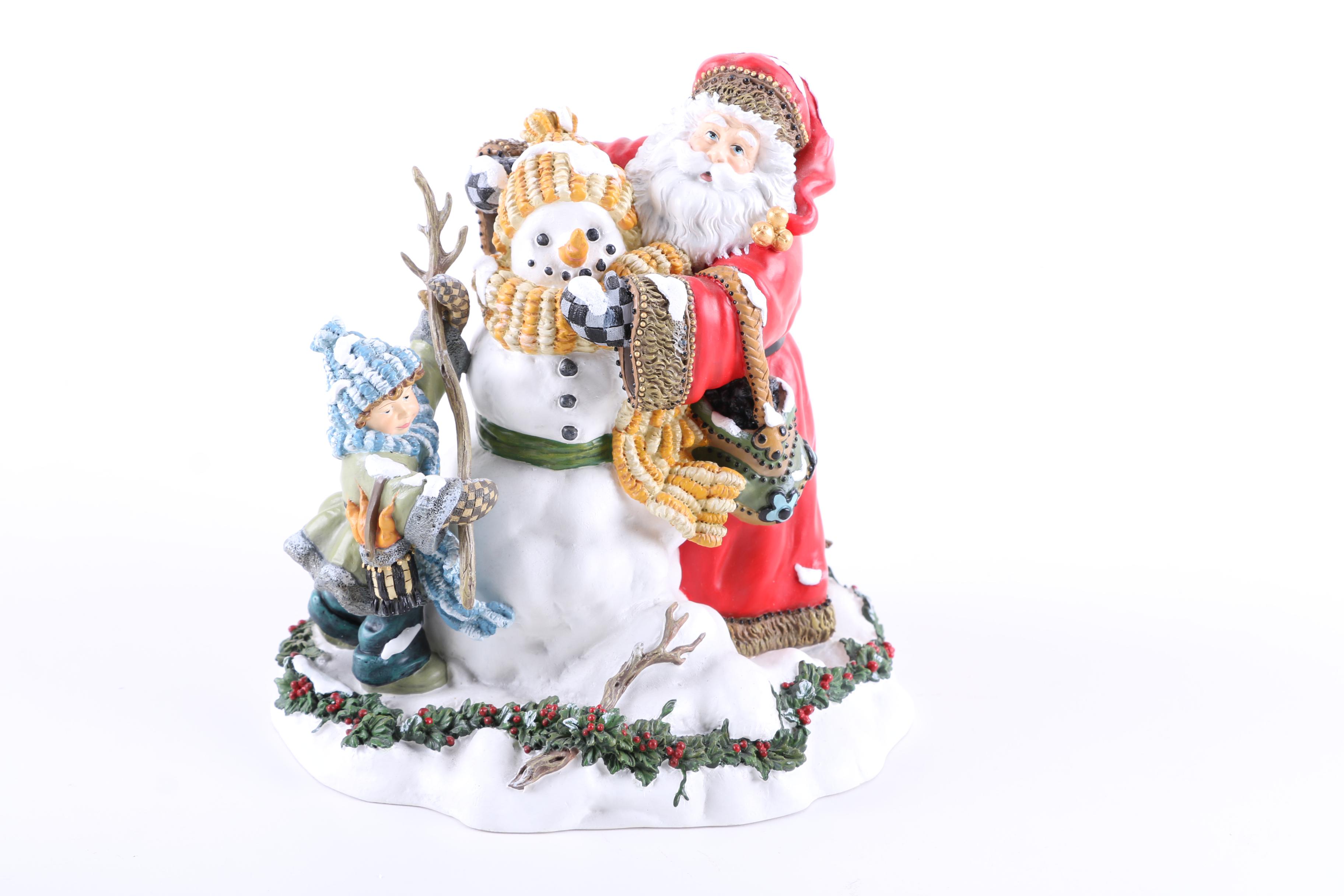 Peggy Abrams Assorted Ceramic Santa Figurines