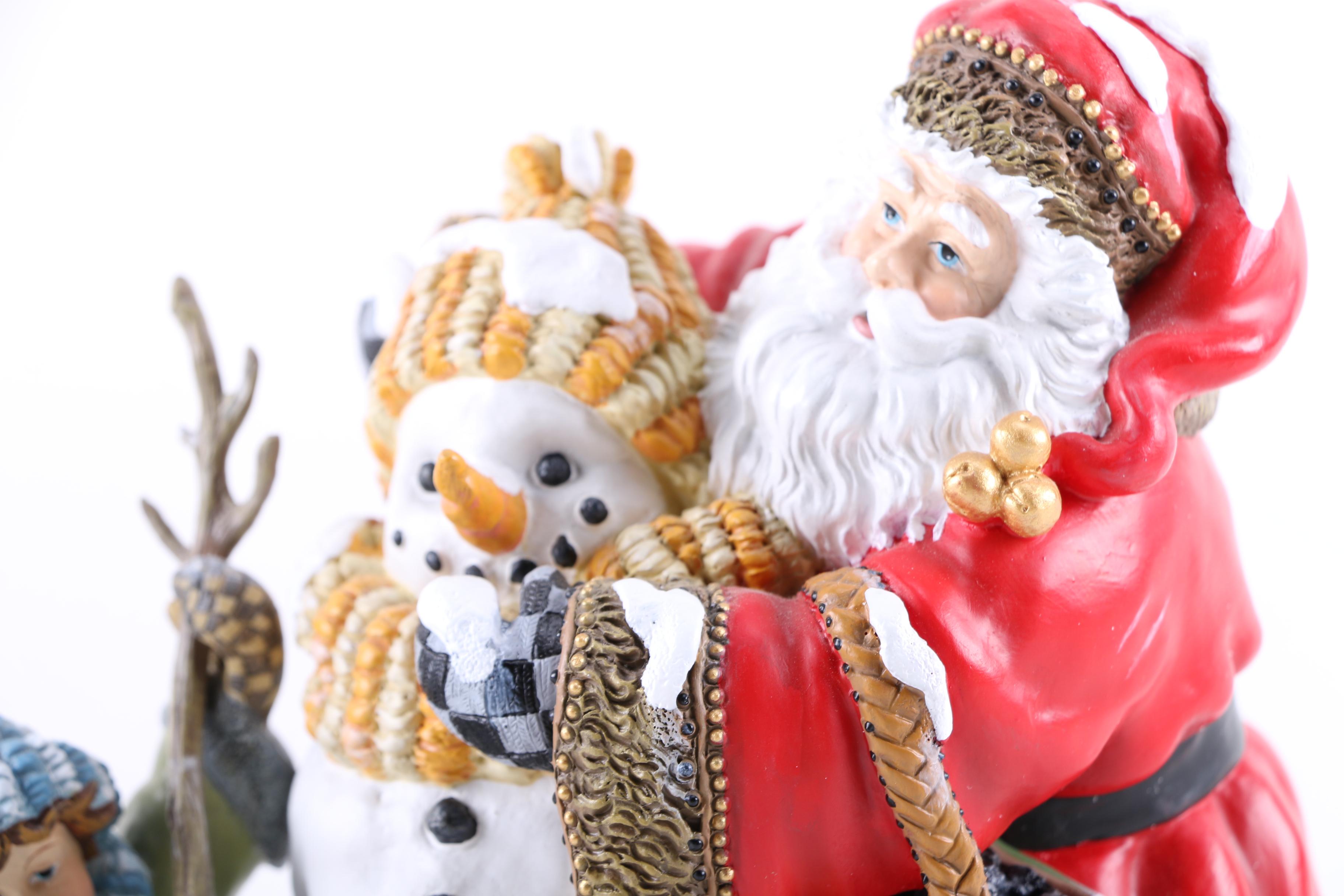 Peggy Abrams Assorted Ceramic Santa Figurines