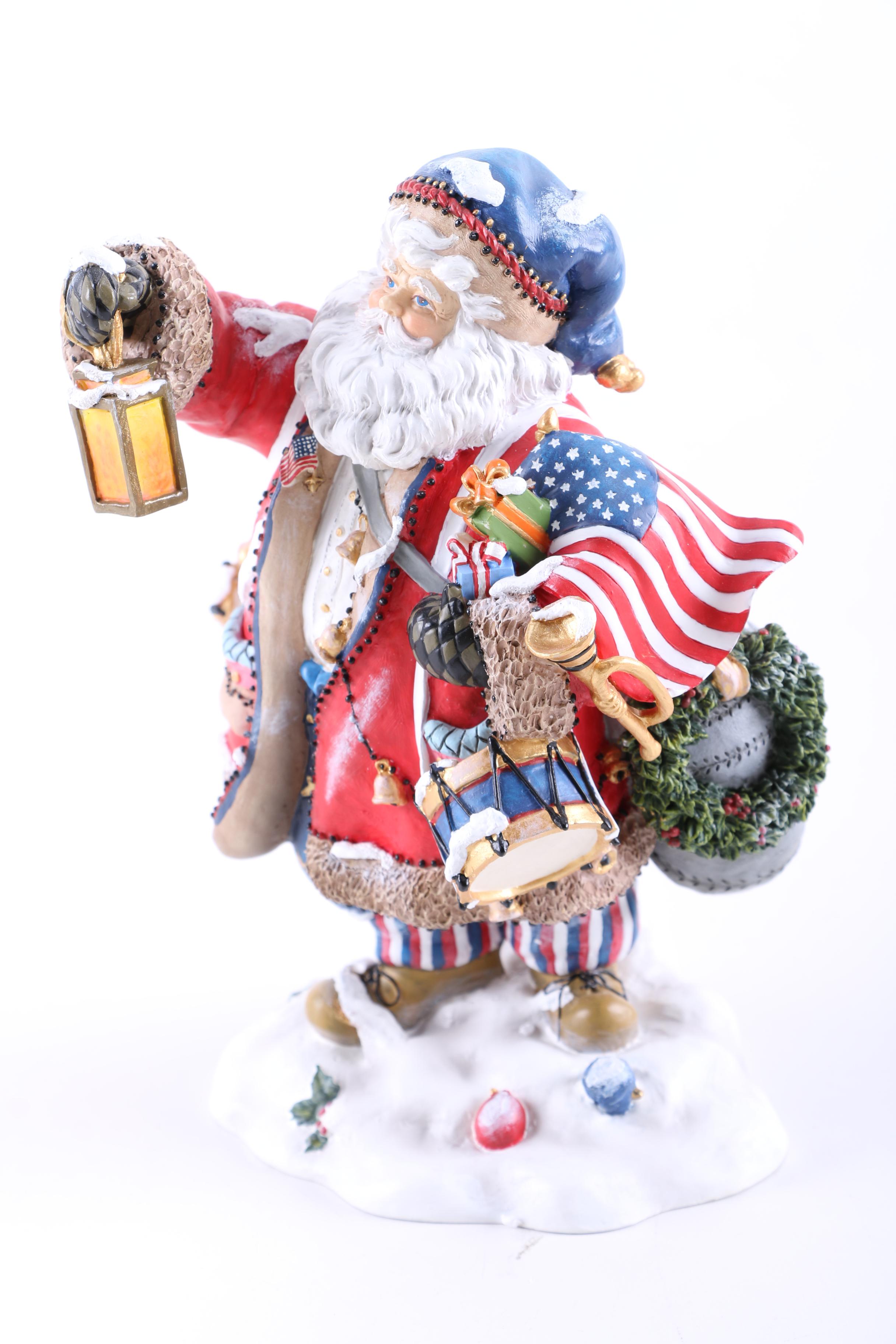Peggy Abrams Assorted Ceramic Santa Figurines