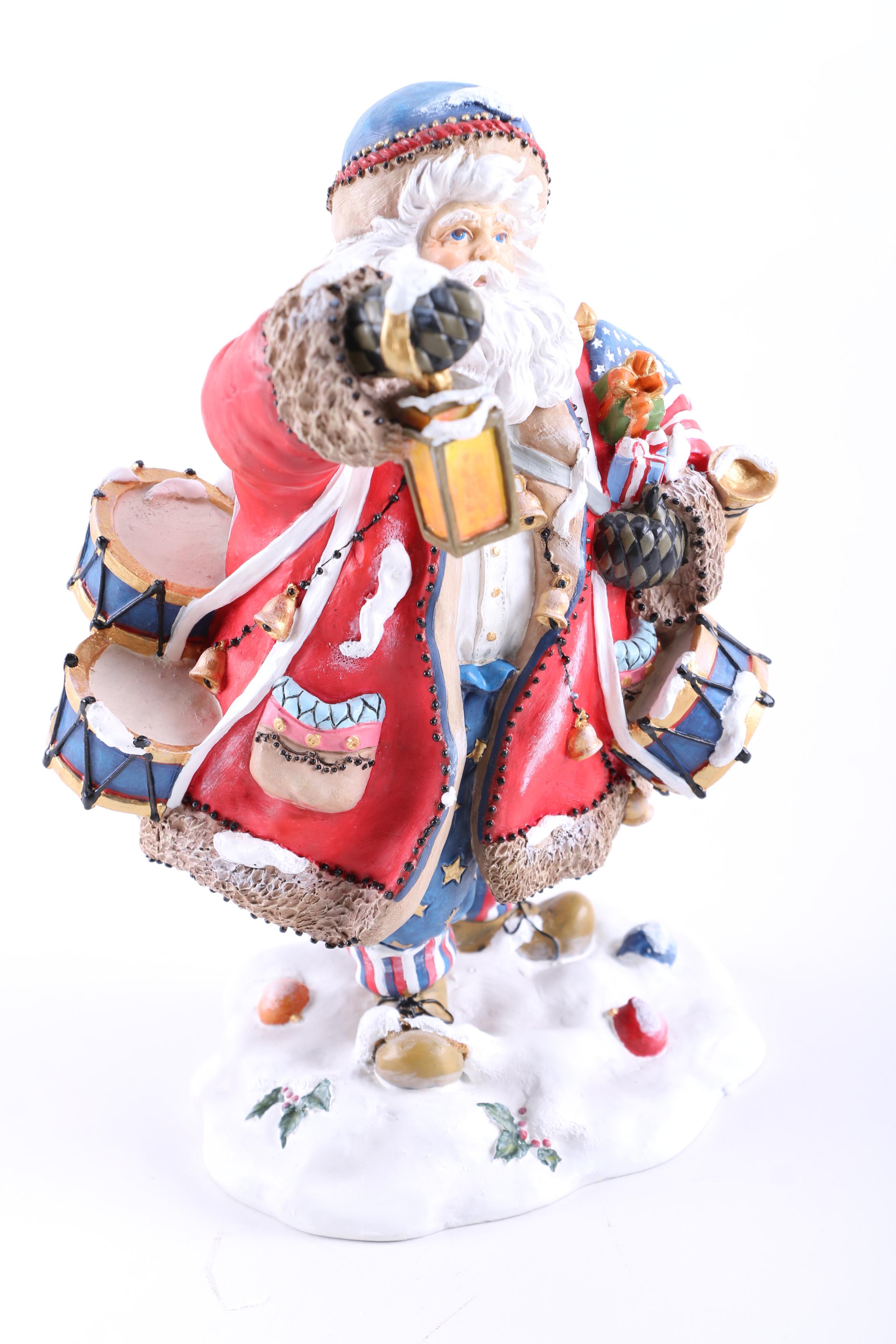 Peggy Abrams Assorted Ceramic Santa Figurines