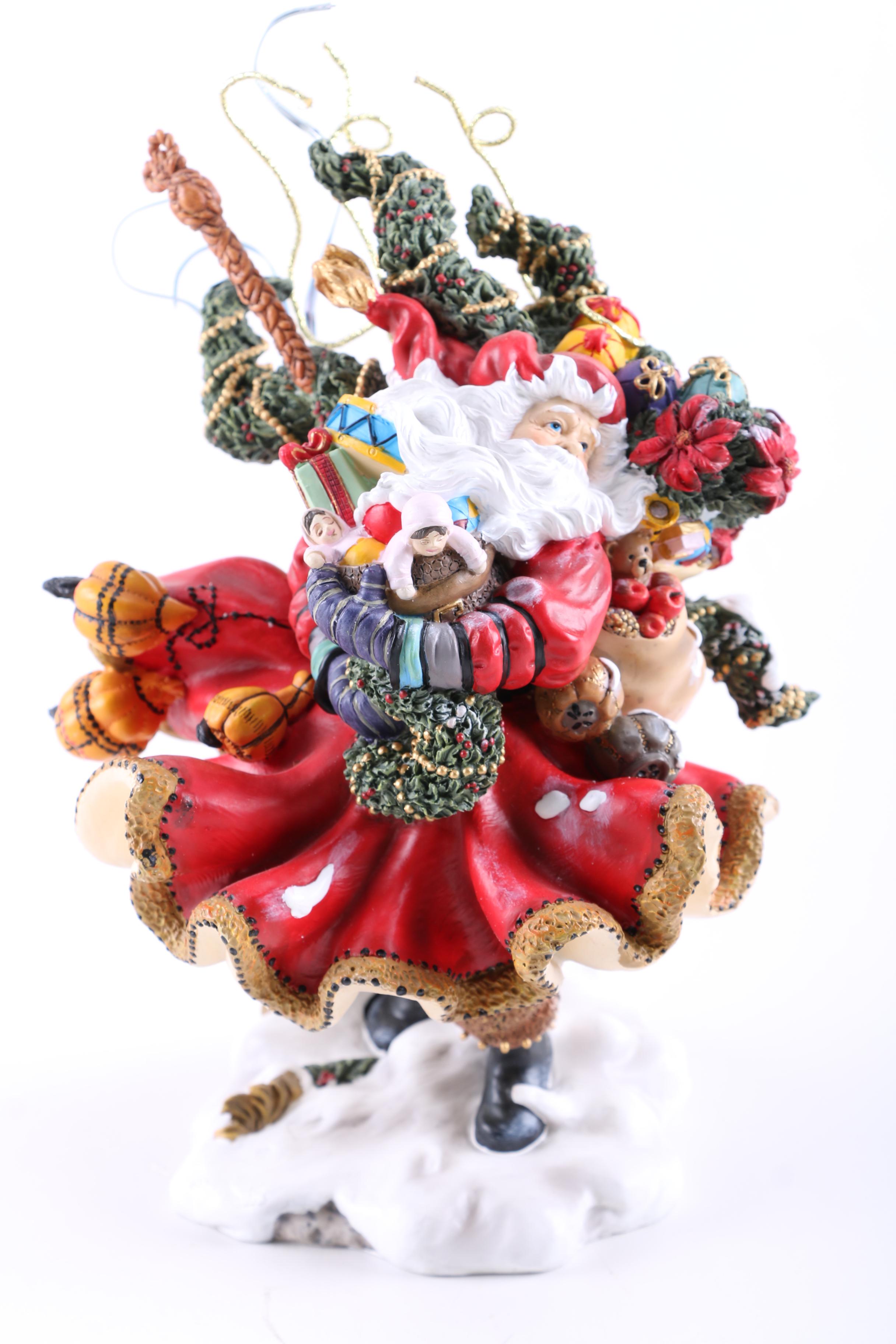 Peggy Abrams Assorted Ceramic Santa Figurines
