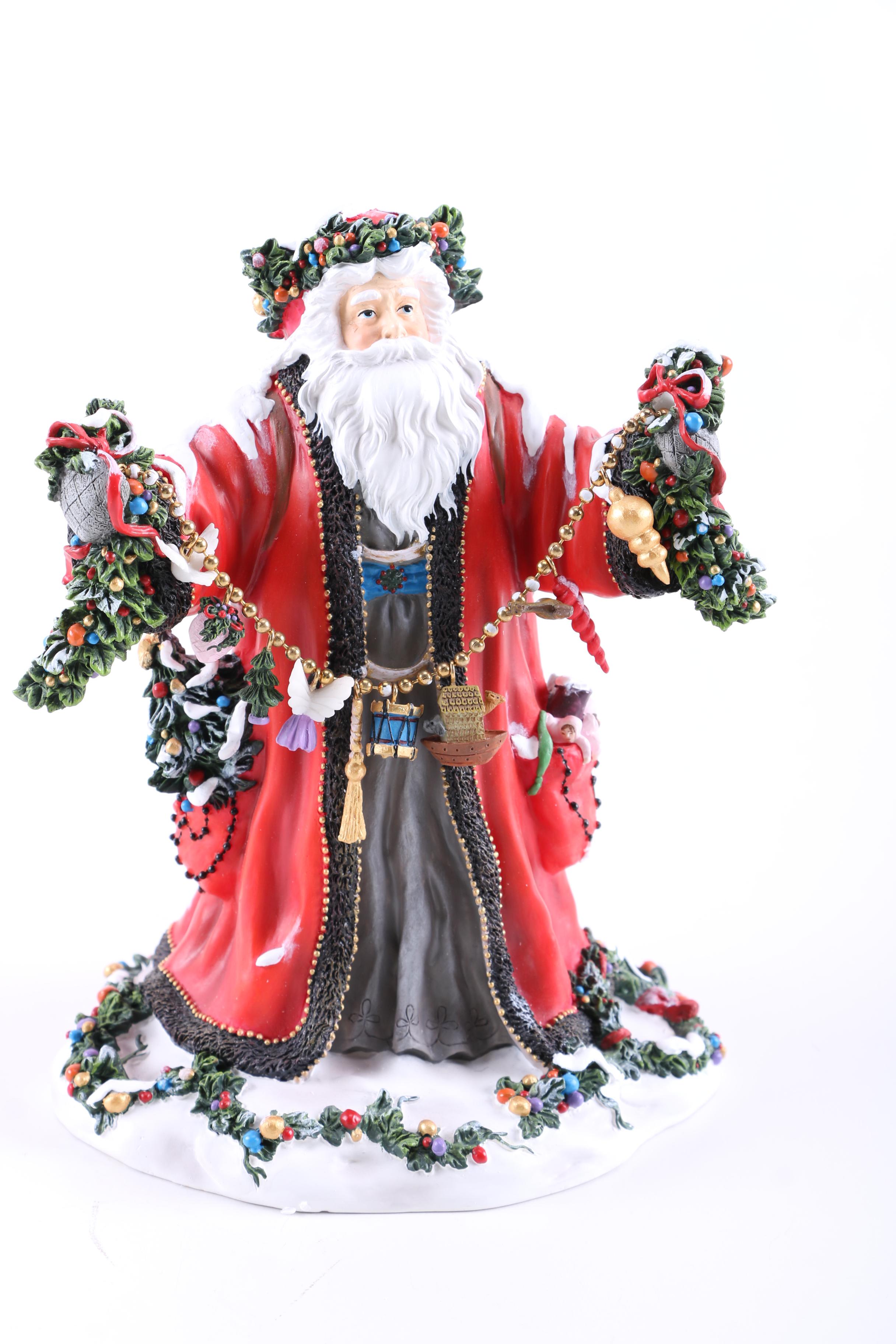 Peggy Abrams Assorted Ceramic Santa Figurines
