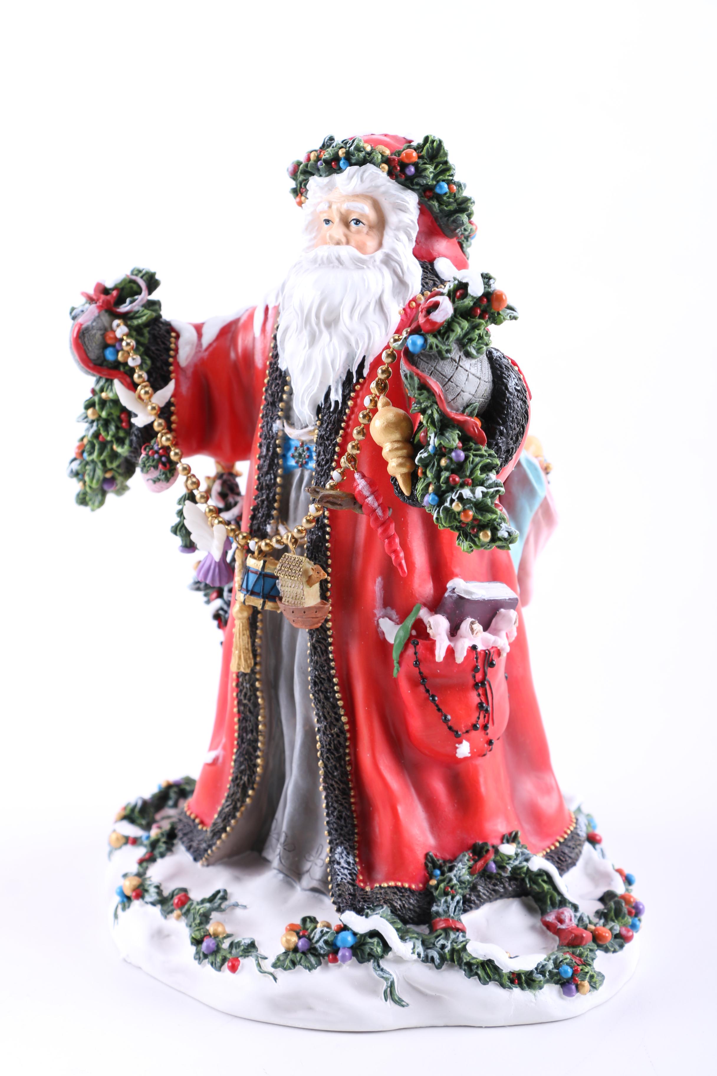 Peggy Abrams Assorted Ceramic Santa Figurines