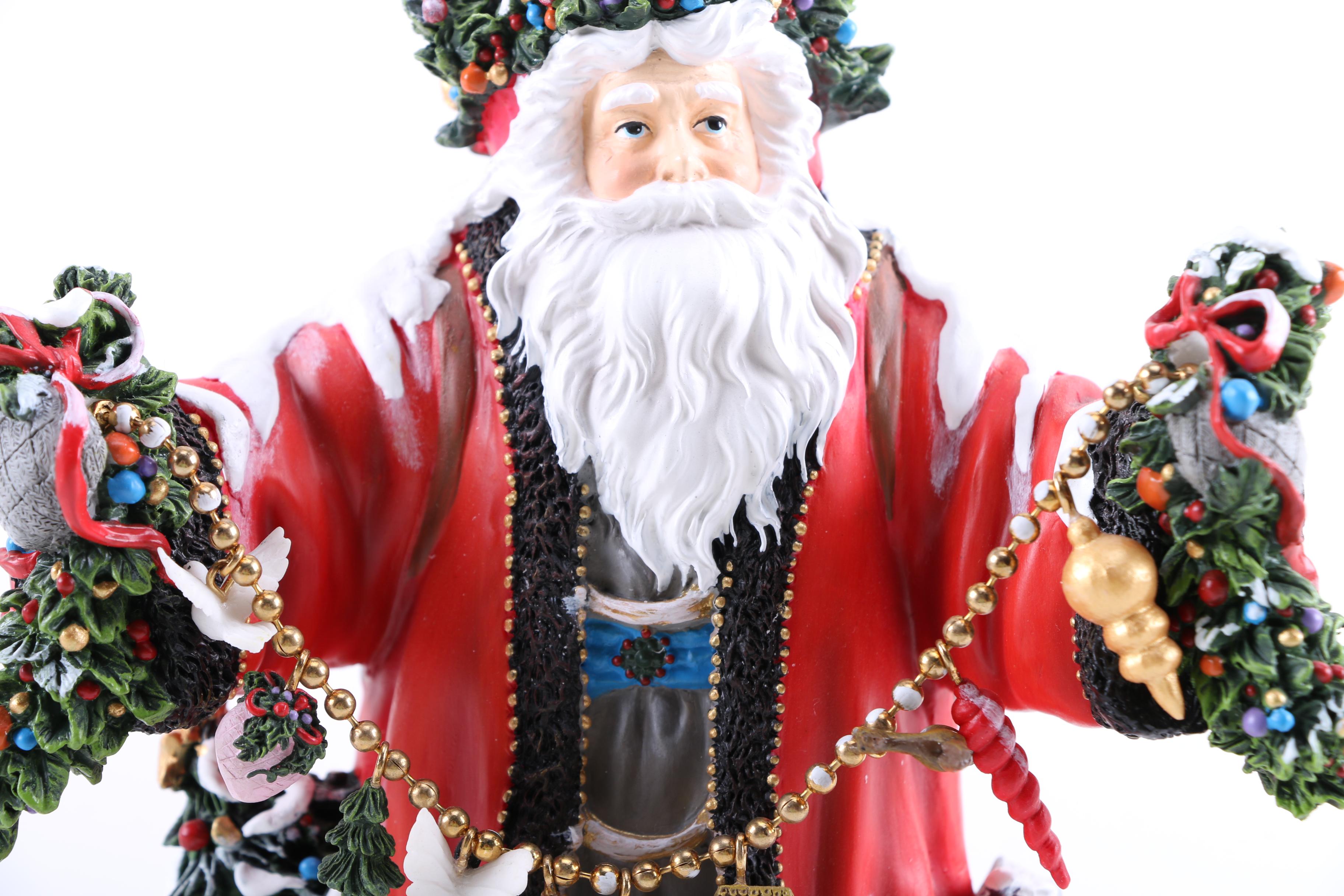 Peggy Abrams Assorted Ceramic Santa Figurines