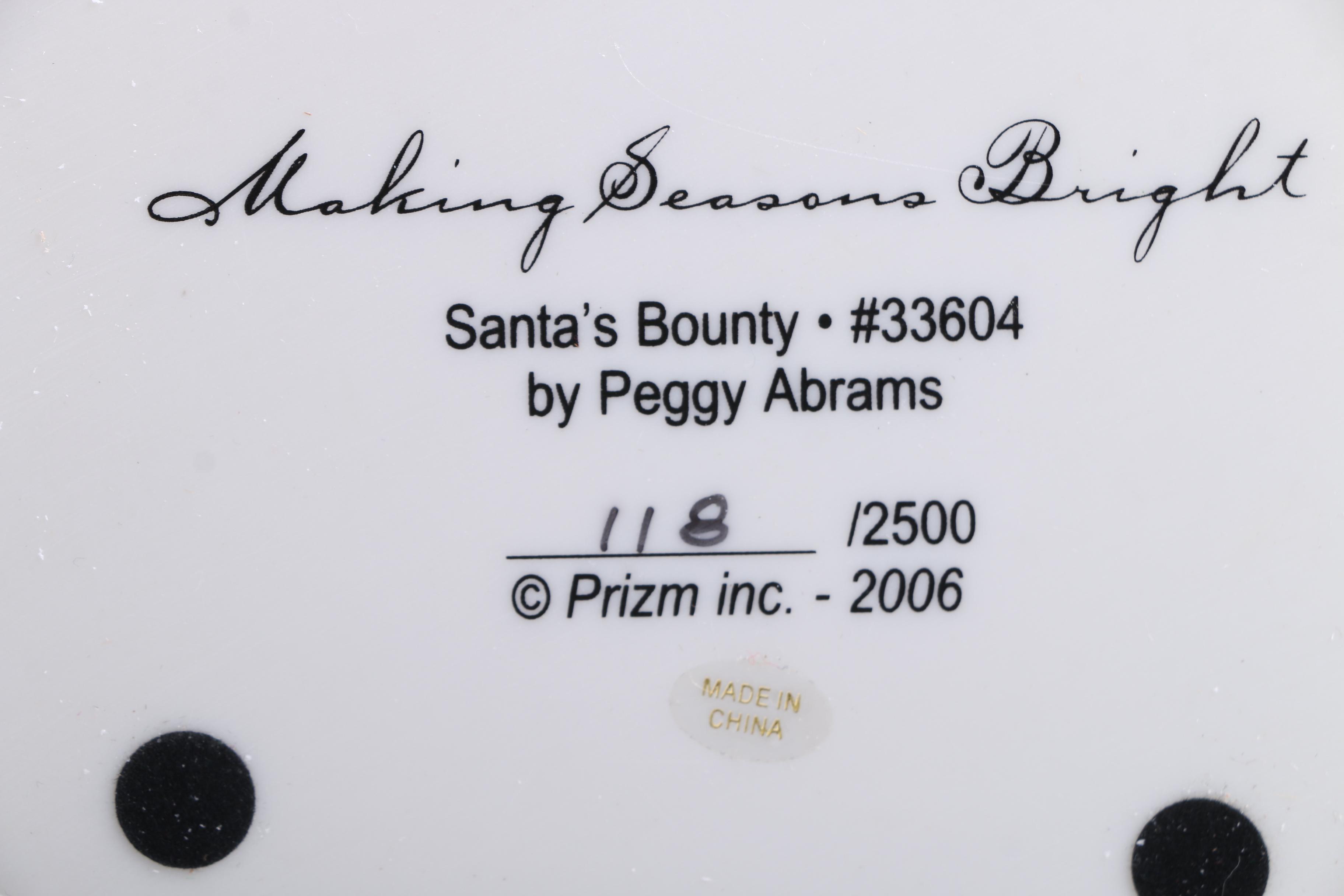 Peggy Abrams Assorted Ceramic Santa Figurines