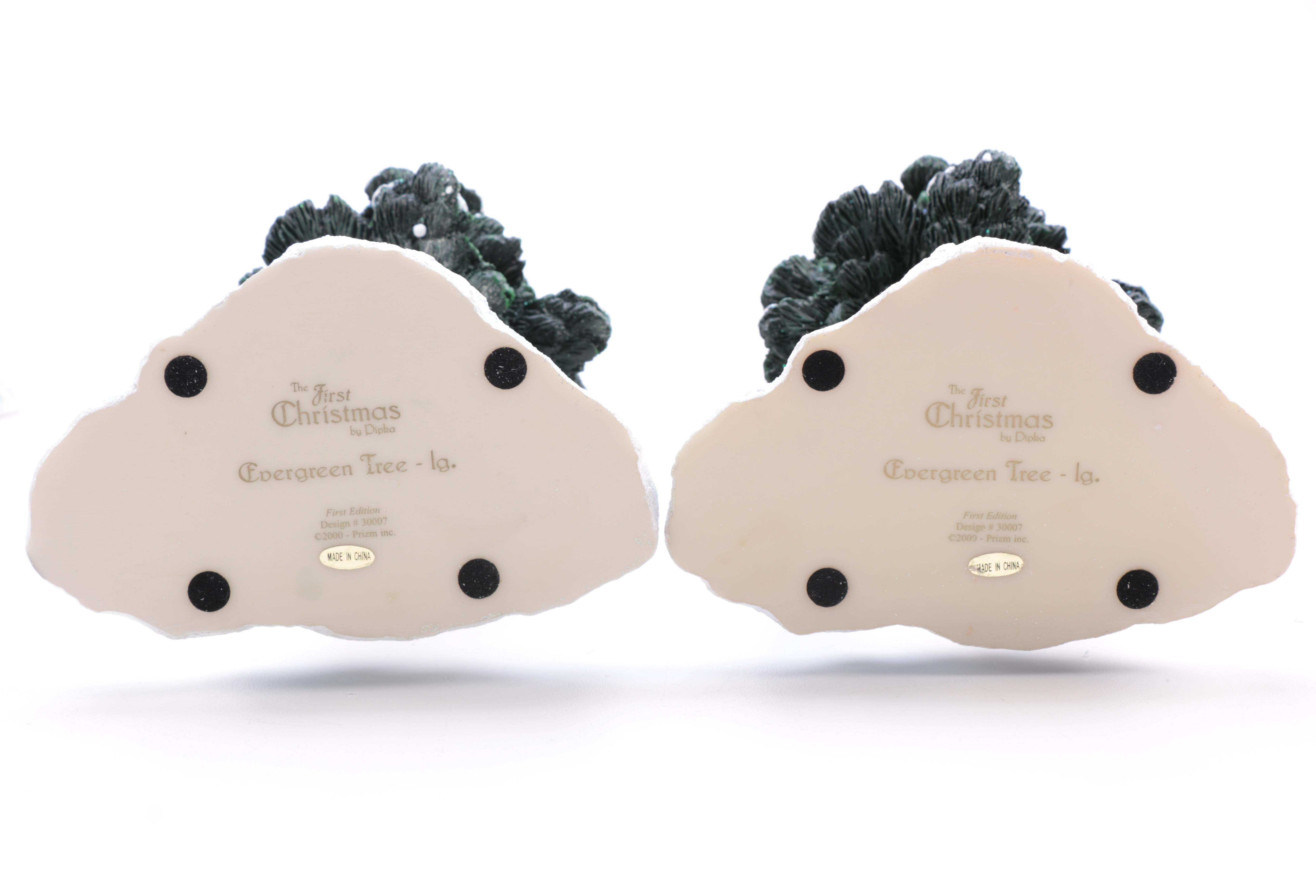 Pipka "The First Christmas" Evergreen Tree Figurines