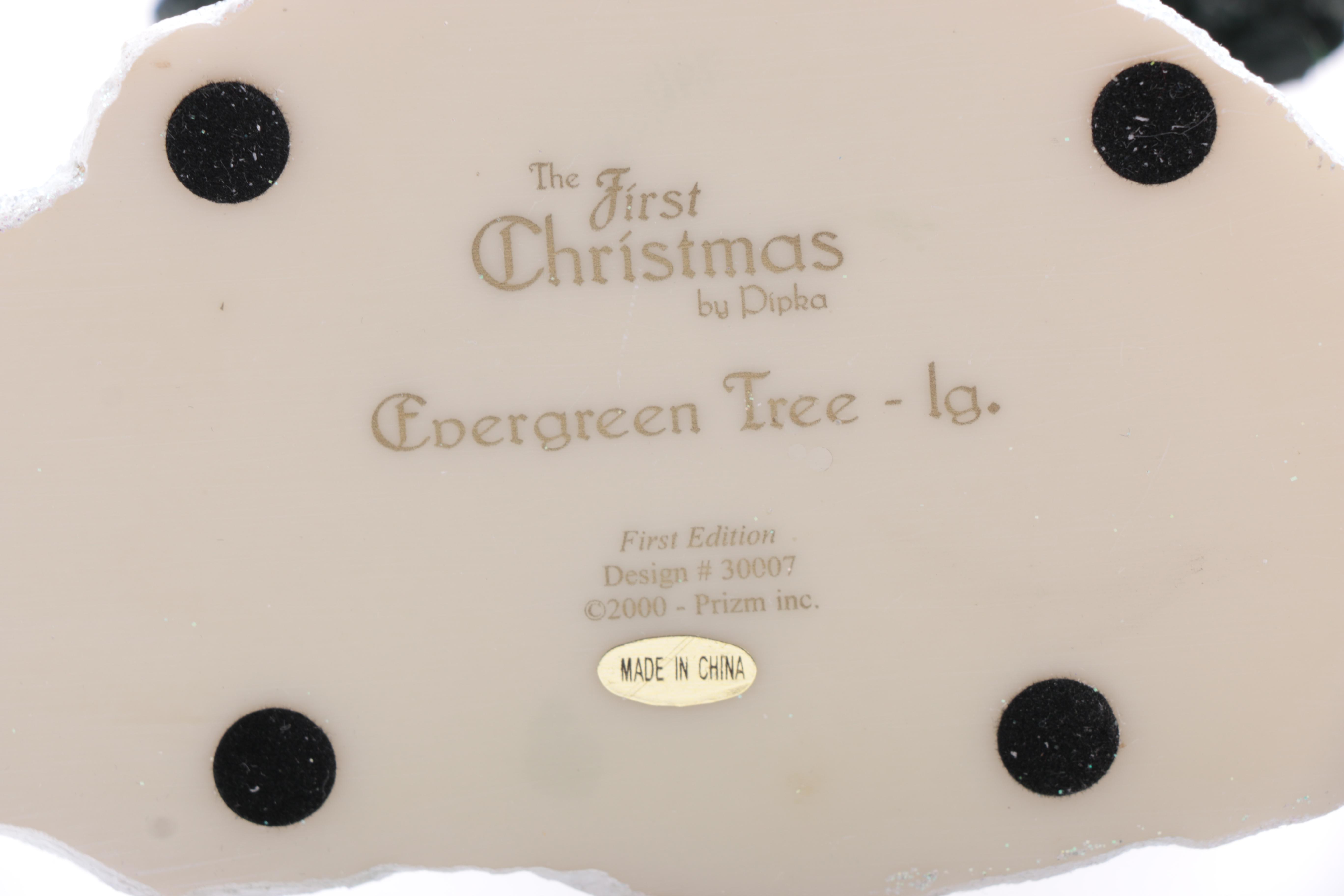 Pipka "The First Christmas" Evergreen Tree Figurines