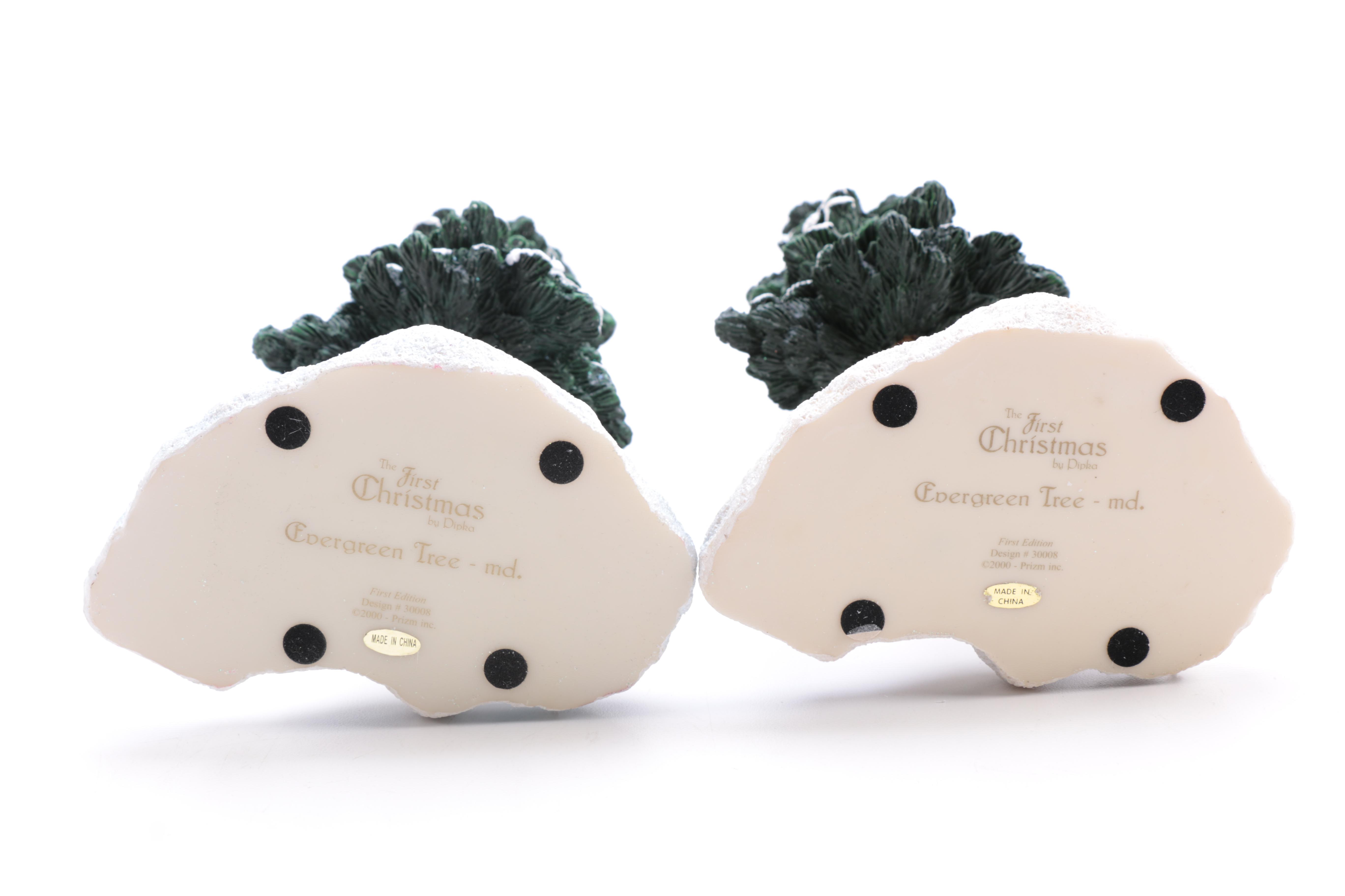 Pipka "The First Christmas" Evergreen Tree Figurines