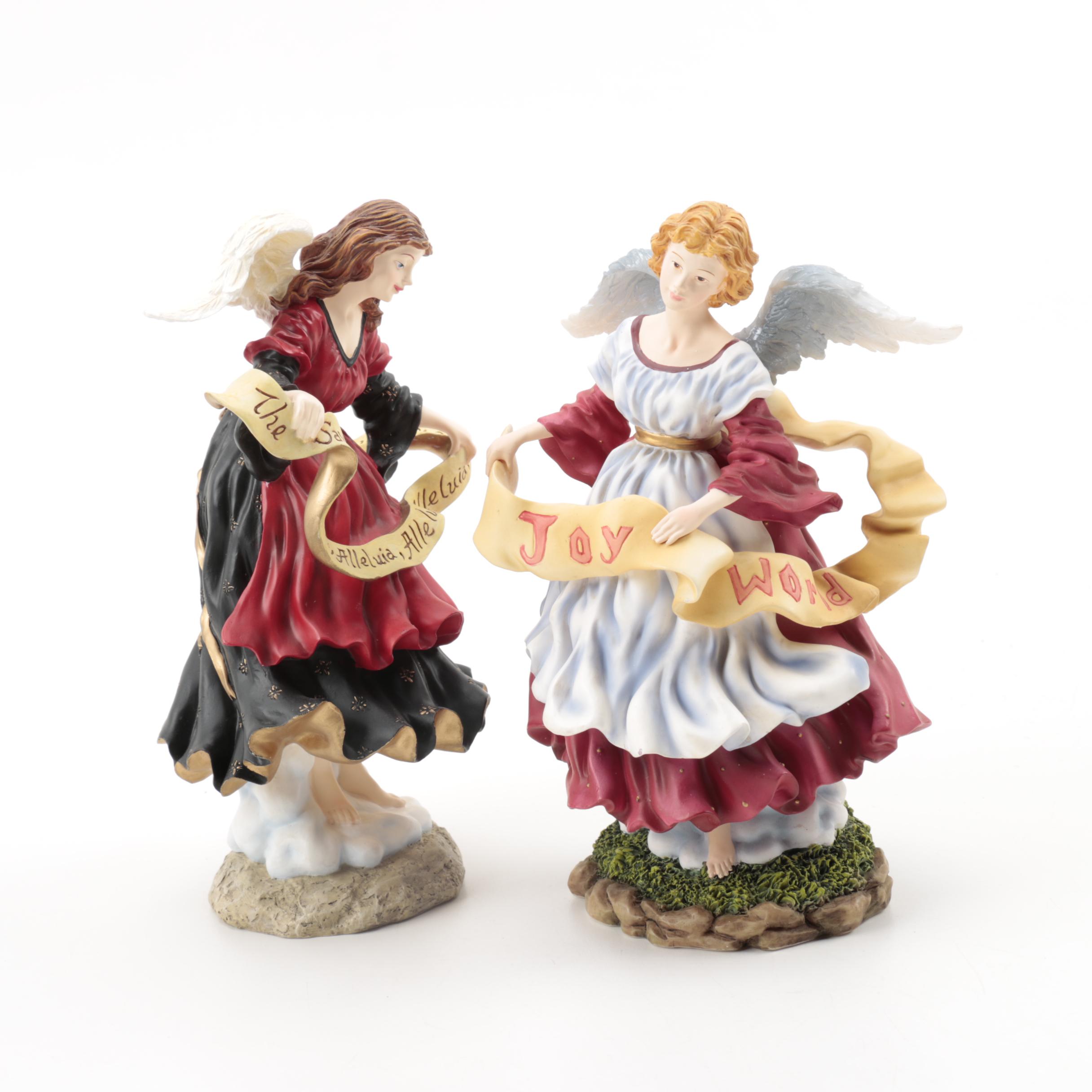 Two Pipka Angel Ceramic Figures