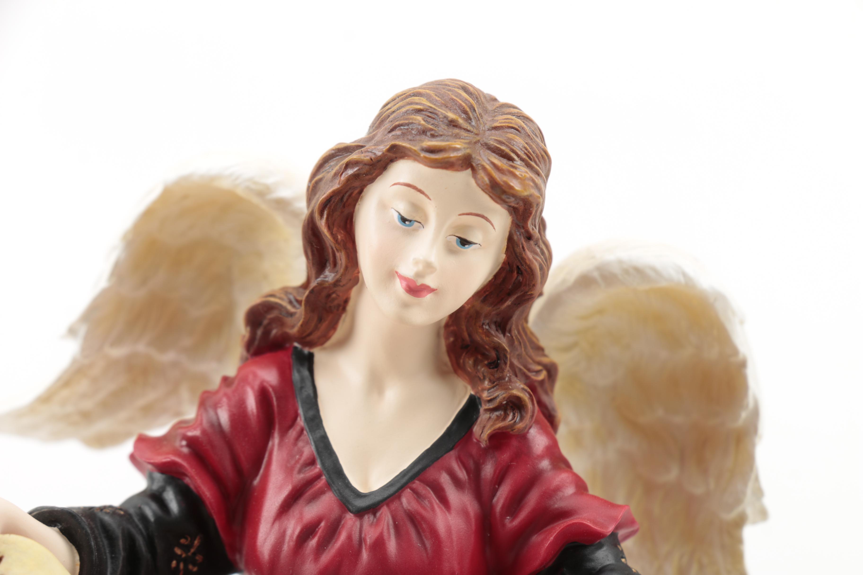 Two Pipka Angel Ceramic Figures