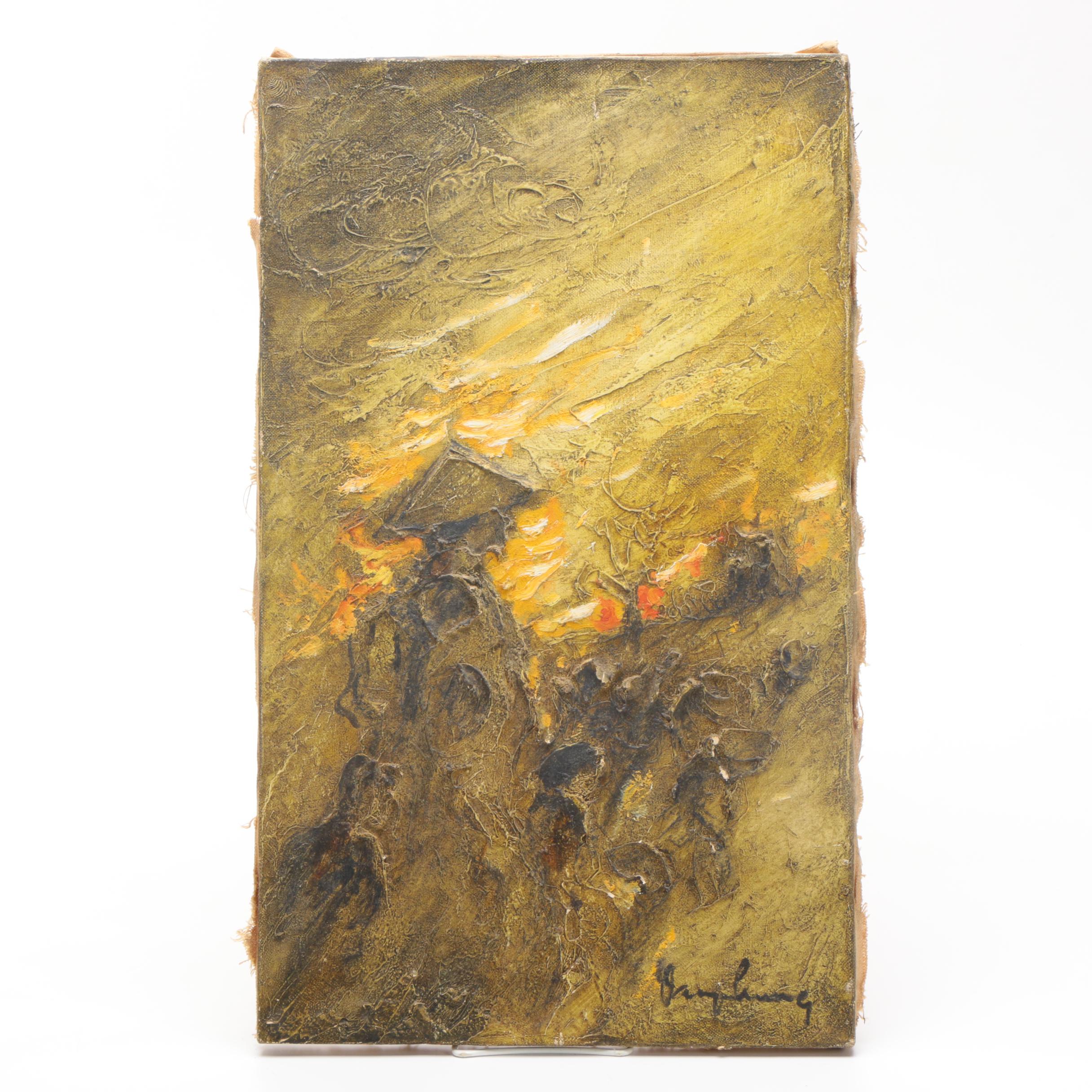 Oil Painting on Canvas of Abstracted Figure