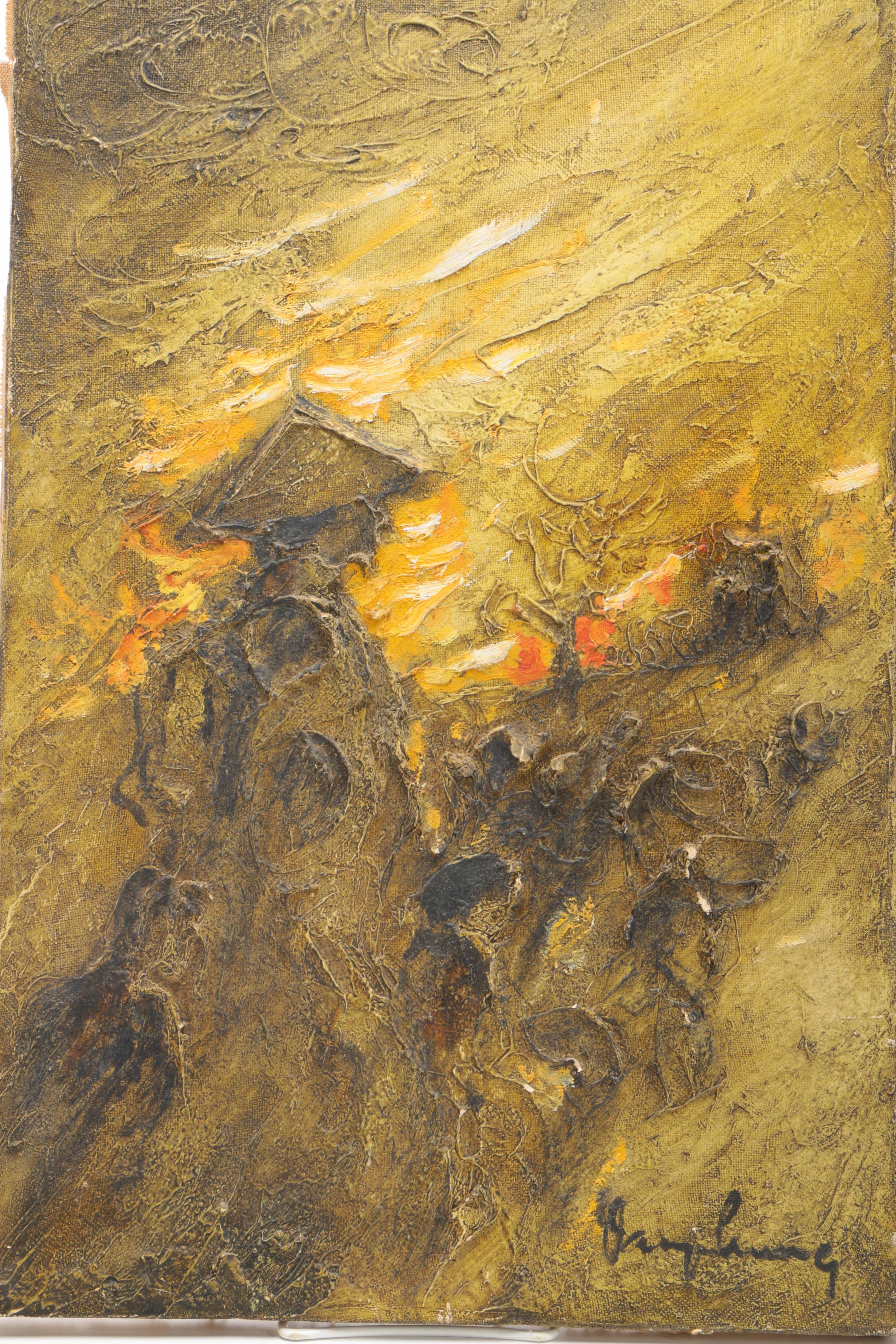 Oil Painting on Canvas of Abstracted Figure